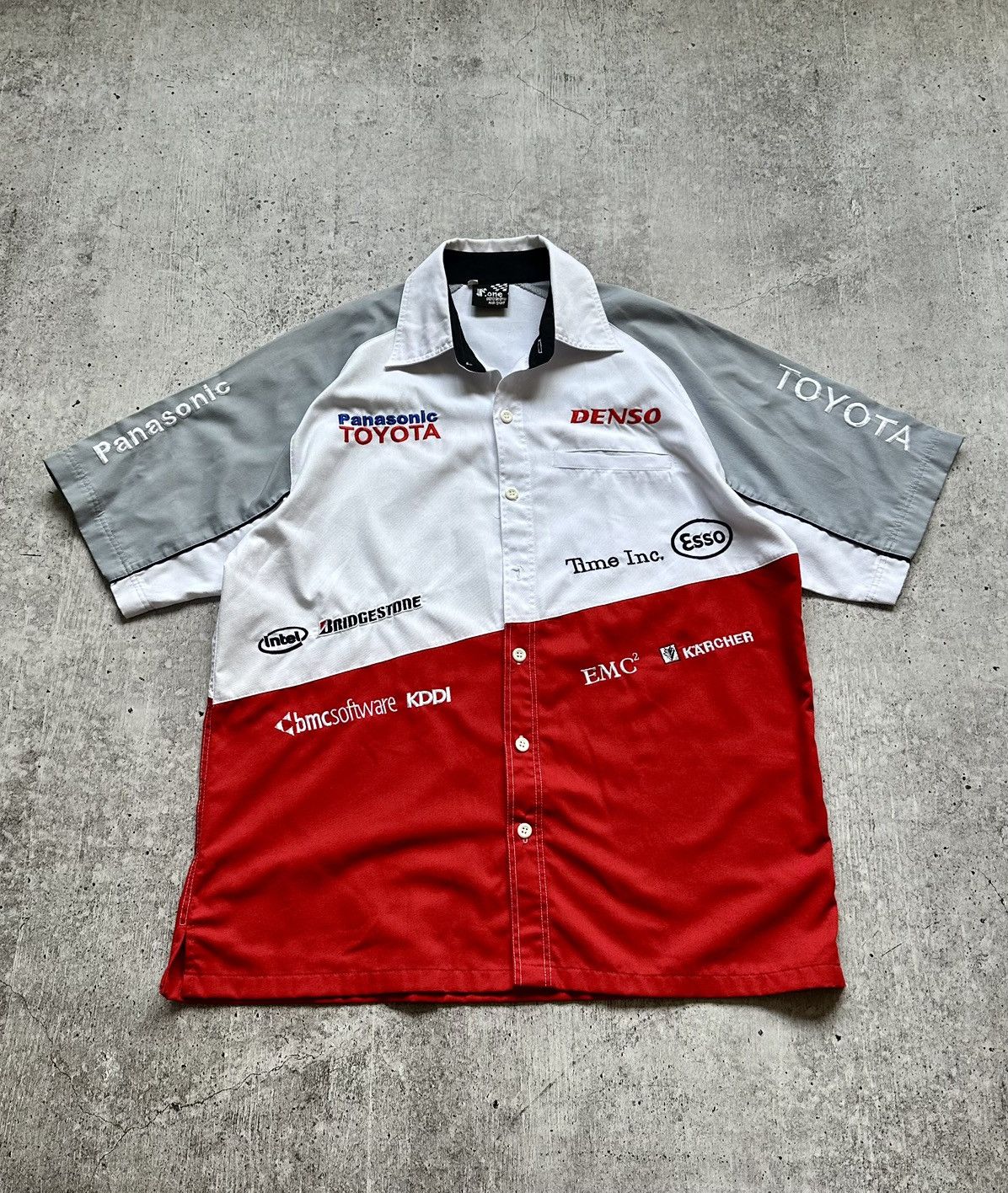 Vintage Toyota Racing Pit Crew Team Shirt F1