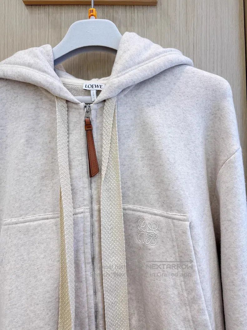 Loewe Loewe Beige Hooded Sweatshirt Jacket Size L / US 10 / IT 46 - 3 Thumbnail