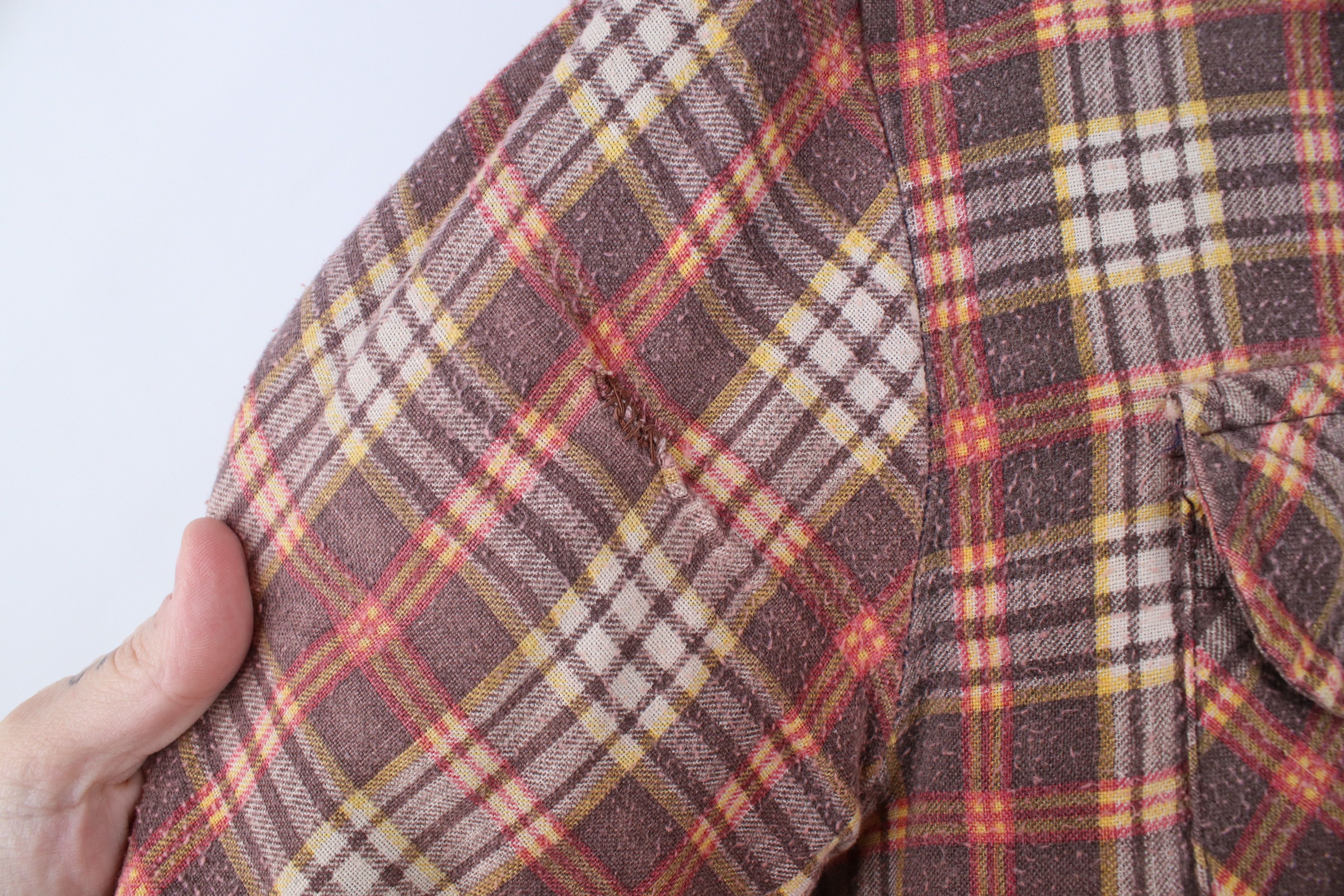 Vintage Vintage 70s Streetwear Flannel Button Shirt Jacket USA Size US L / EU 52-54 / 3 - 4 Thumbnail
