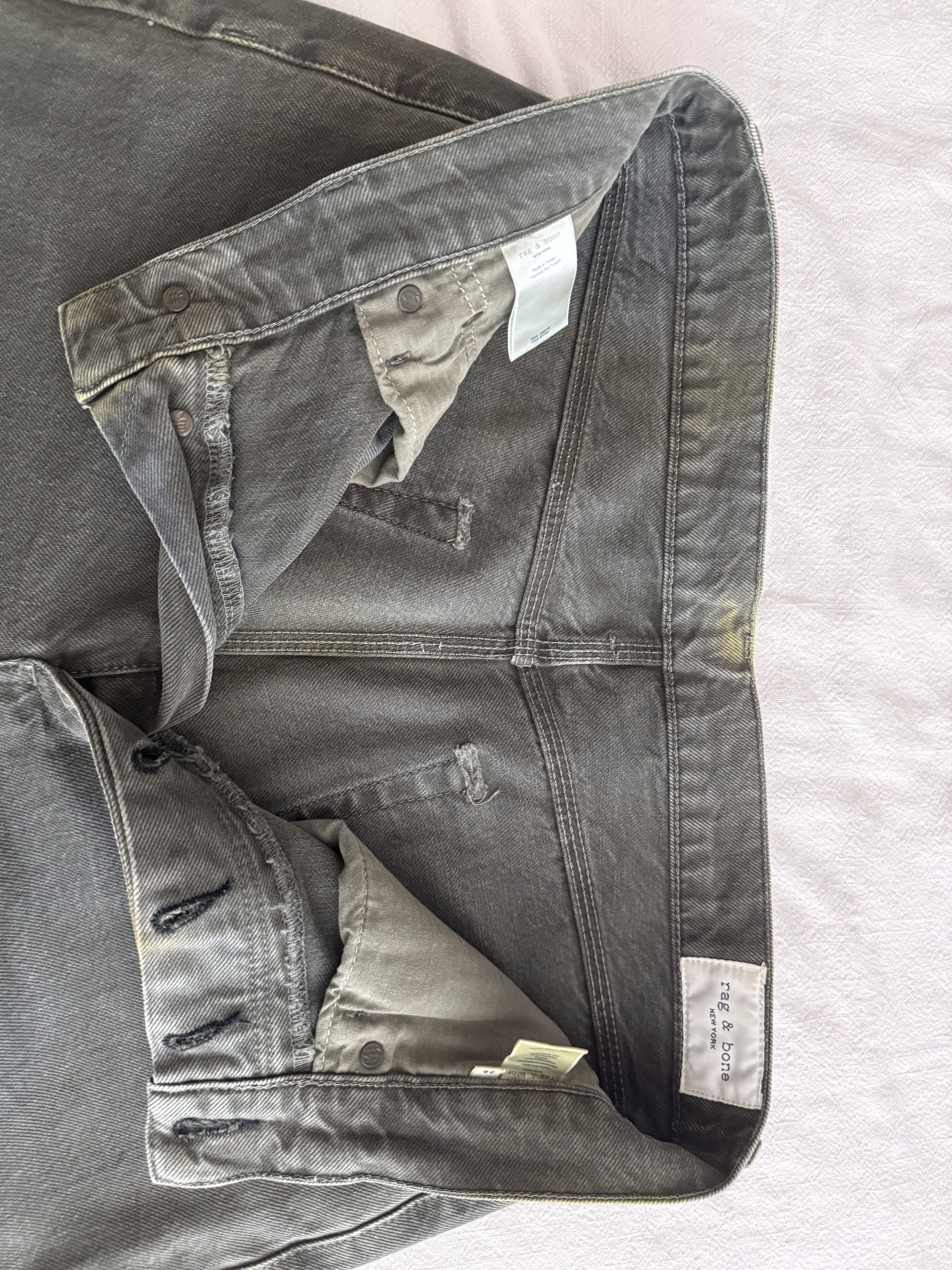 Rag & Bone Rag & Bone Beck Jean Moss Relaxed Cropped Button Fly Size US 29 - 5 Thumbnail