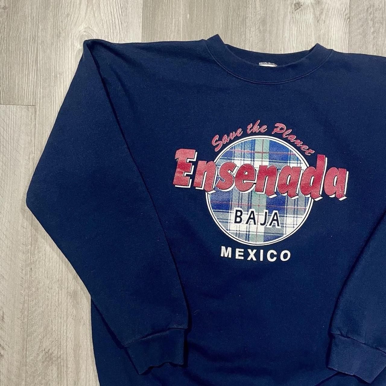 Planet Hollywood × Vintage Vintage 90s Save The Planet Ensenada Baja Mexico Sweatshirt Size US XL / EU 56 / 4 - 2 Thumbnail