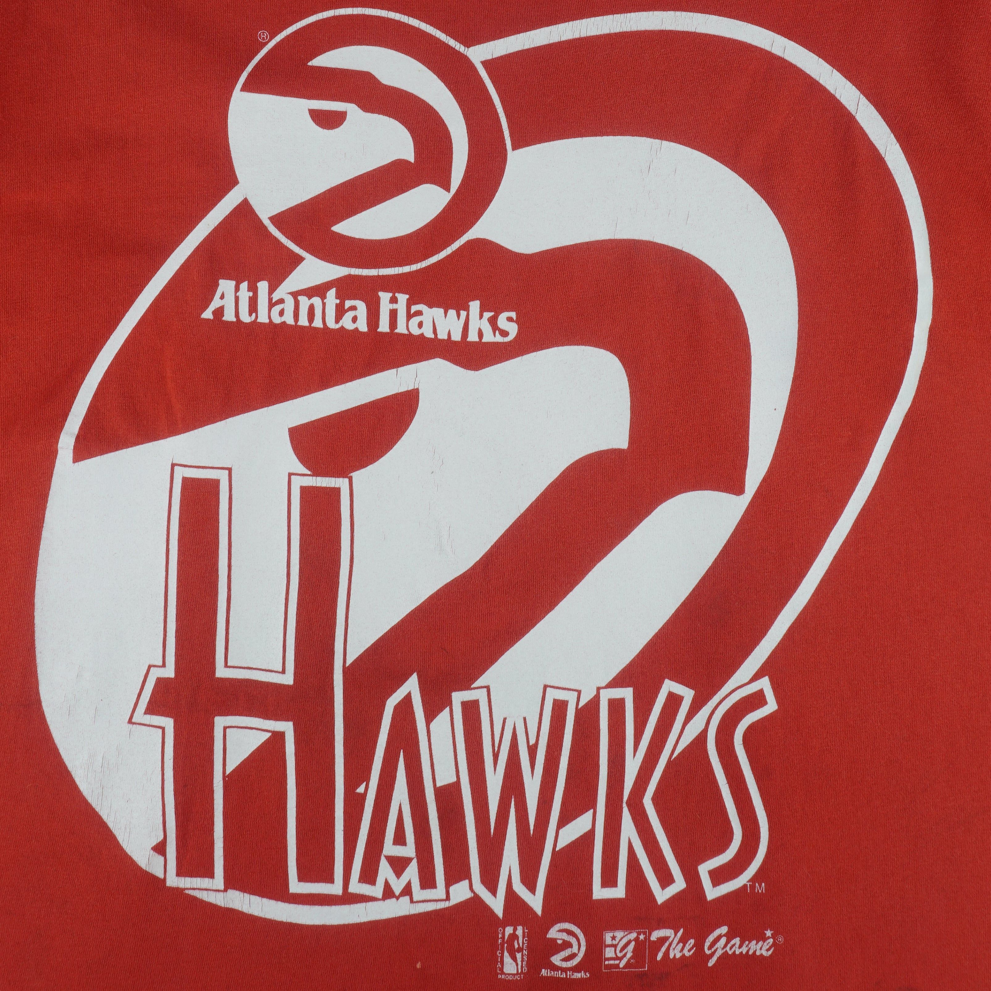 The Game NBA - Atlanta Hawks Spell-Out T-Shirt 1990s Size US L / EU 52-54 / 3 - 5 Thumbnail
