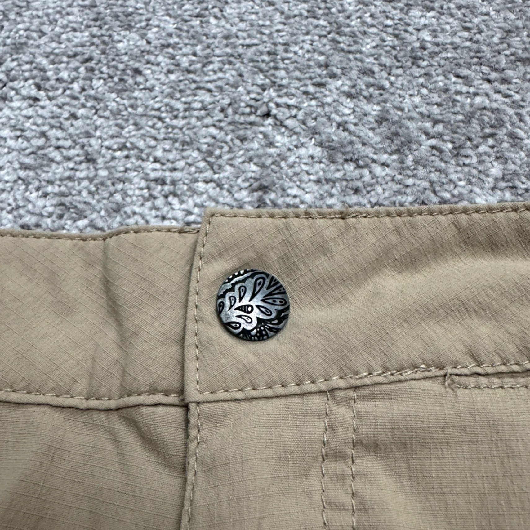 Prana Prana Capri Pants Womens 8 Brown Tan Ankle Zip Straigt Leg Outdoor Hiking 32x22 Size 30" / US 8 / IT 44 - 3 Thumbnail