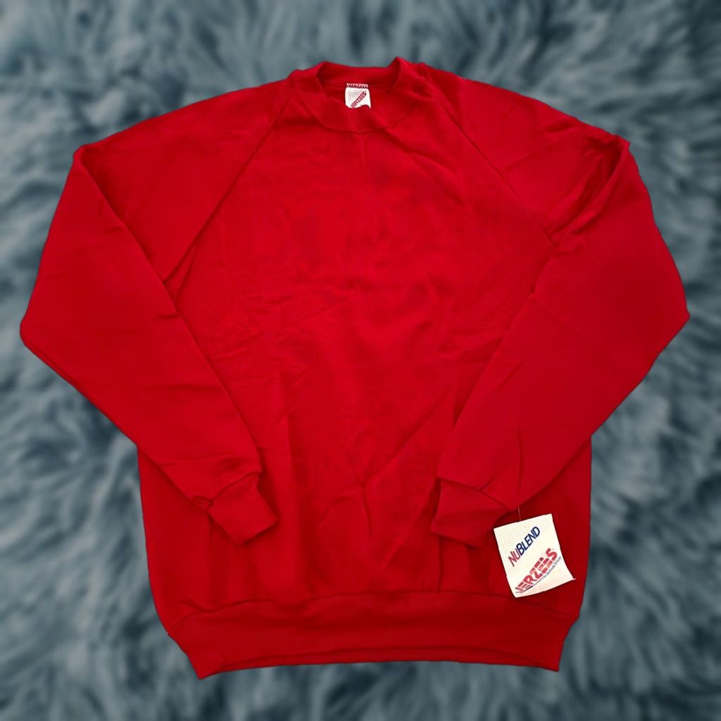 Jerzees VINTAGE Jerzees Sweater Adult Extra Large Red Plain Blank Sweatshirt Mens XL NEW Size US XL / EU 56 / 4 - 1 Thumbnail