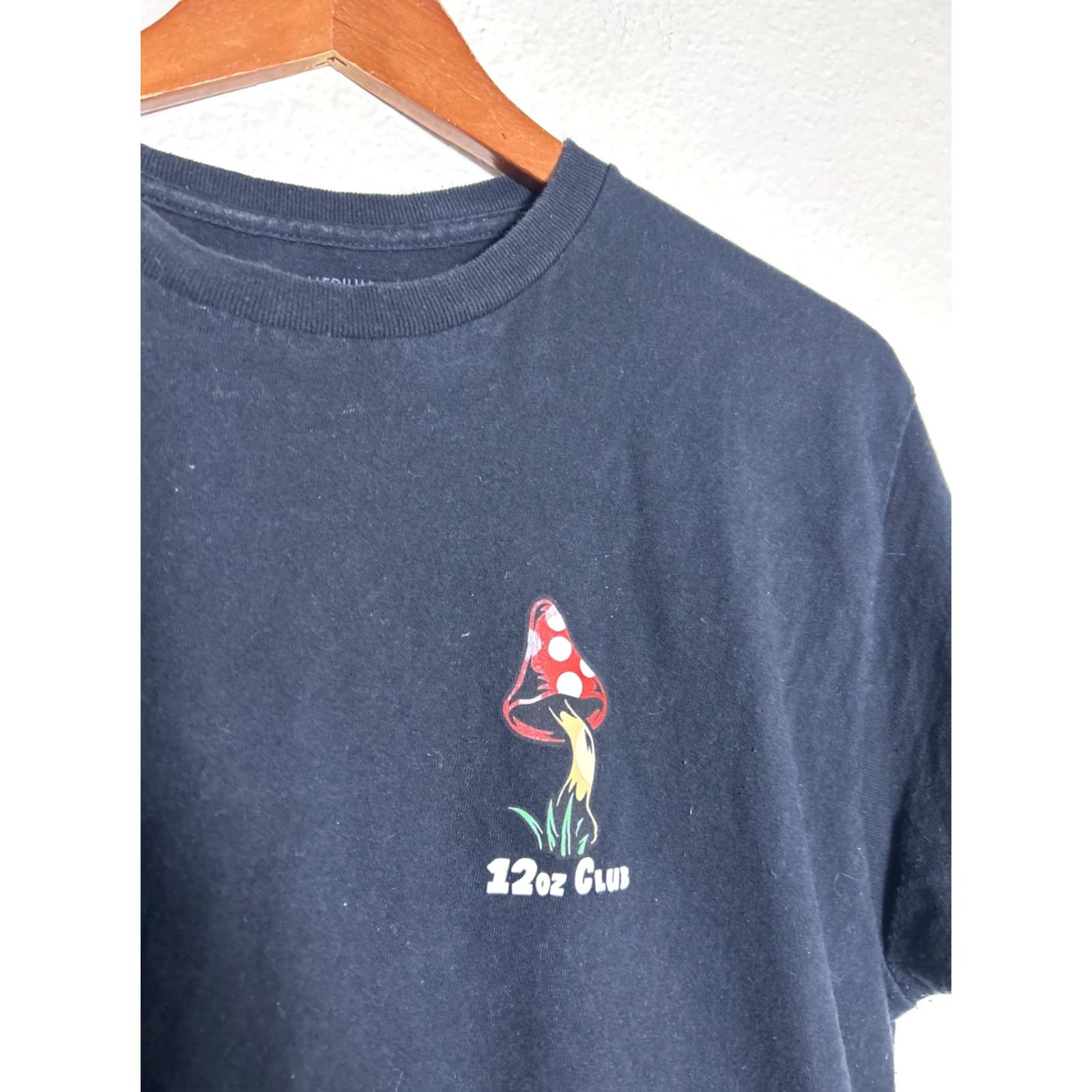 Vintage 12 Oz T-Shirt Mens Short Sleeve M Choose Adventure Mushrooms Funguy Black Size US M / EU 48-50 / 2 - 4 Thumbnail