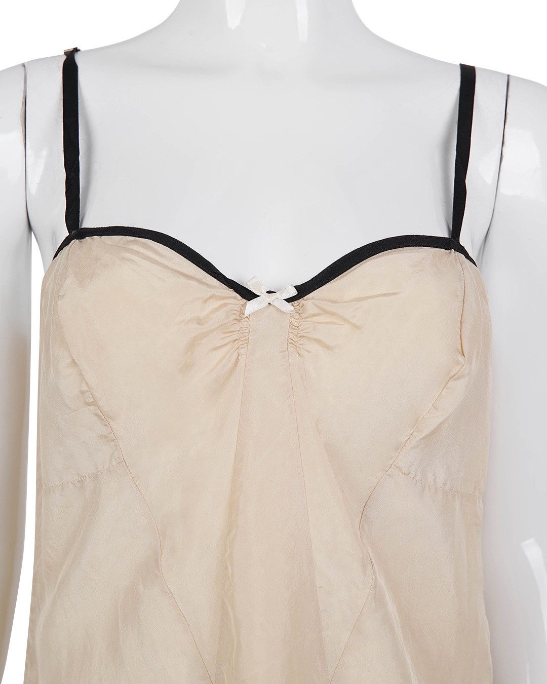 Miu Miu Miu Miu Lingerie Dress in Beige Size M / US 6-8 / IT 42-44 - 3 Thumbnail