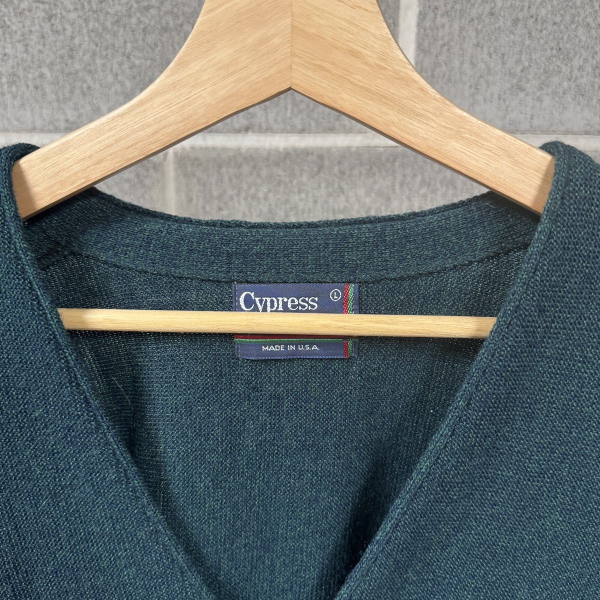 Vintage 90s Dark Green Blue Cardigan Sweater ERD Grunge Chrome Size US L / EU 52-54 / 3 - 5 Thumbnail