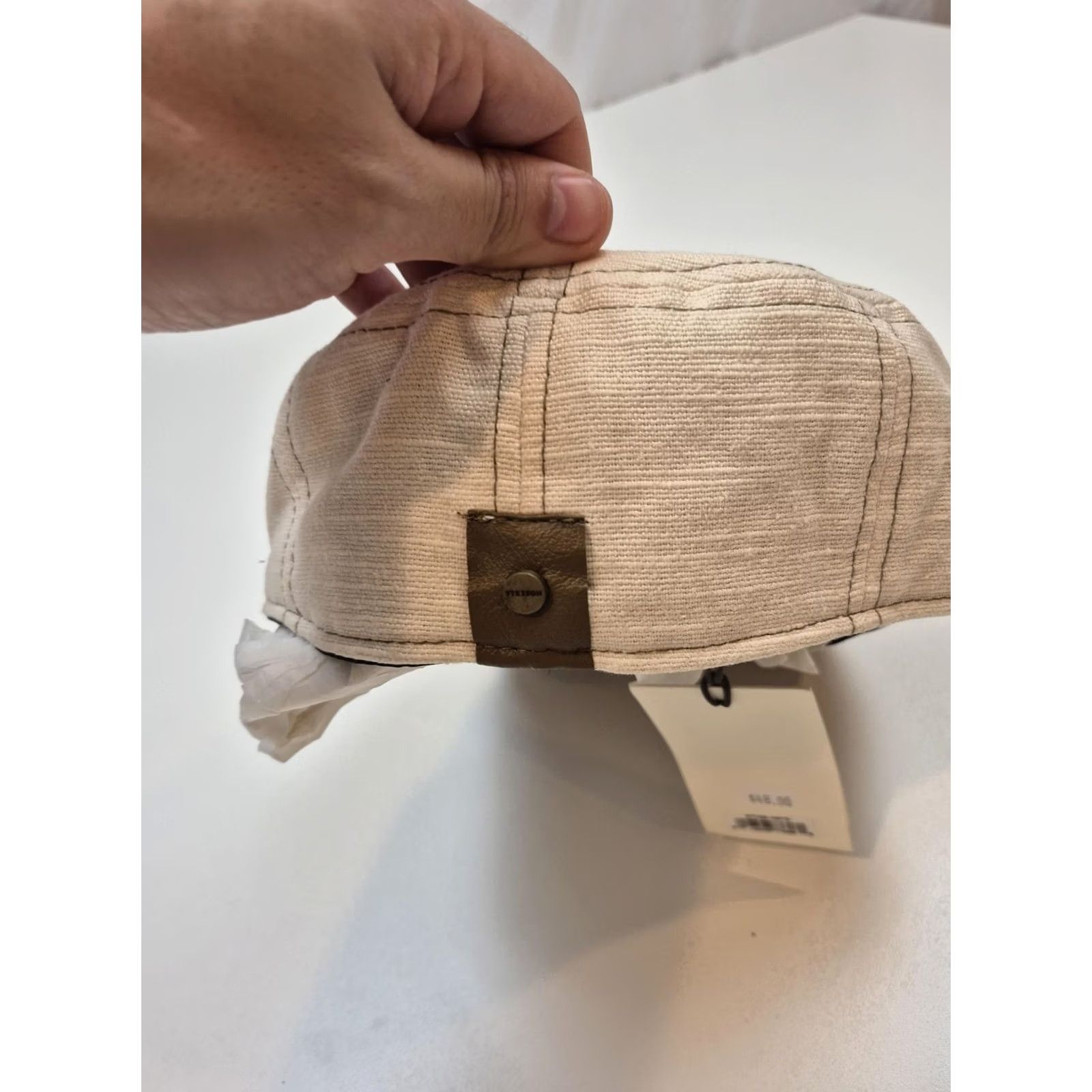 Stetson Stetson Flat Cap L Beige Linen Cotton Lined Mens Summer STC32-NAT3 Size ONE SIZE - 3 Thumbnail