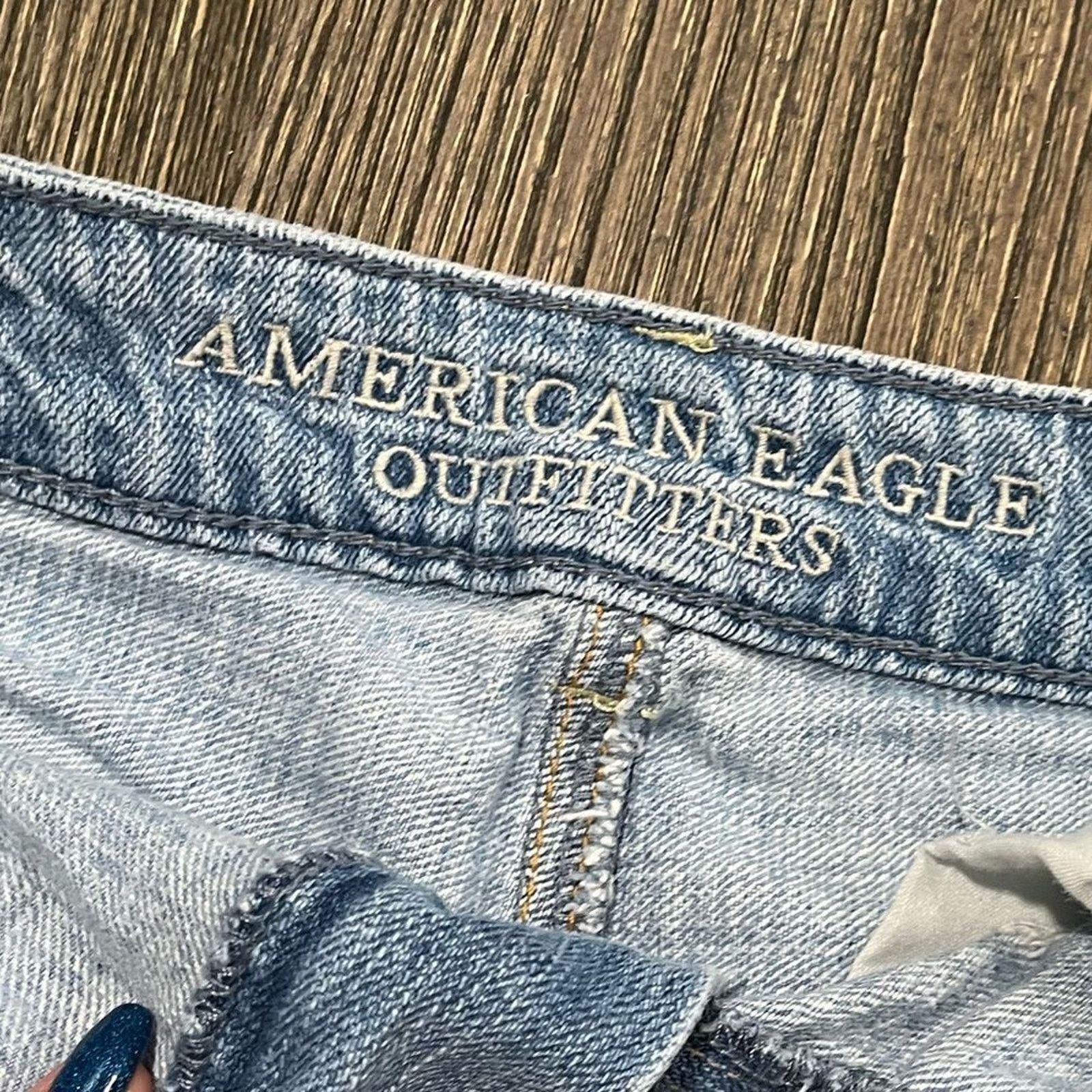 American Eagle Outfitters American Eagle Womens Cut-Off Jean Short Distressed Size 0 Size 25" / US 0 / IT 36 - 2 Thumbnail