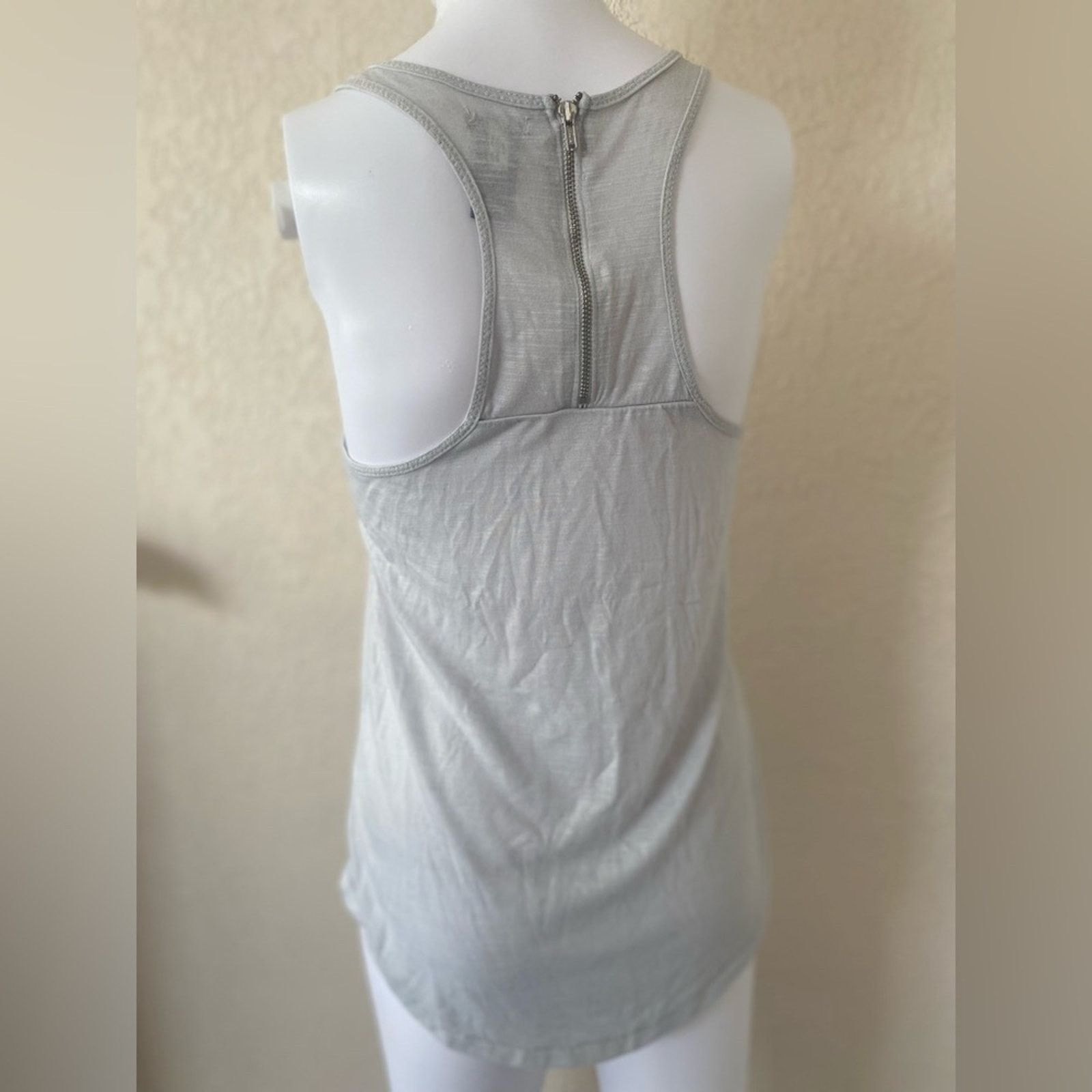 American Eagle Outfitters Aerie | Racerback Zipper Back Sleeveless Tank Top | Small Size S / US 4 / IT 40 - 3 Thumbnail