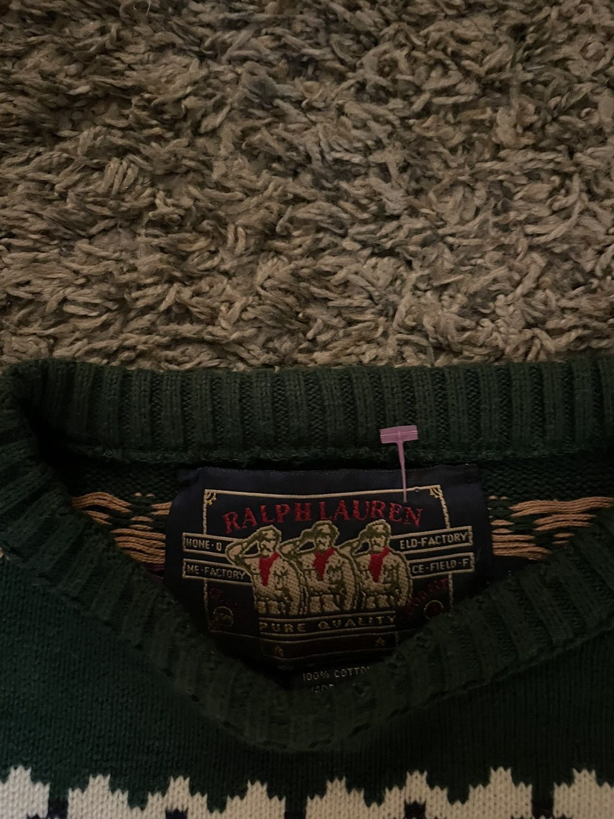 Polo Ralph Lauren × Vintage Vintage Y2K Polo Ralph Lauren Knitted Coogi Style Sweater Size US L / EU 52-54 / 3 - 2 Thumbnail