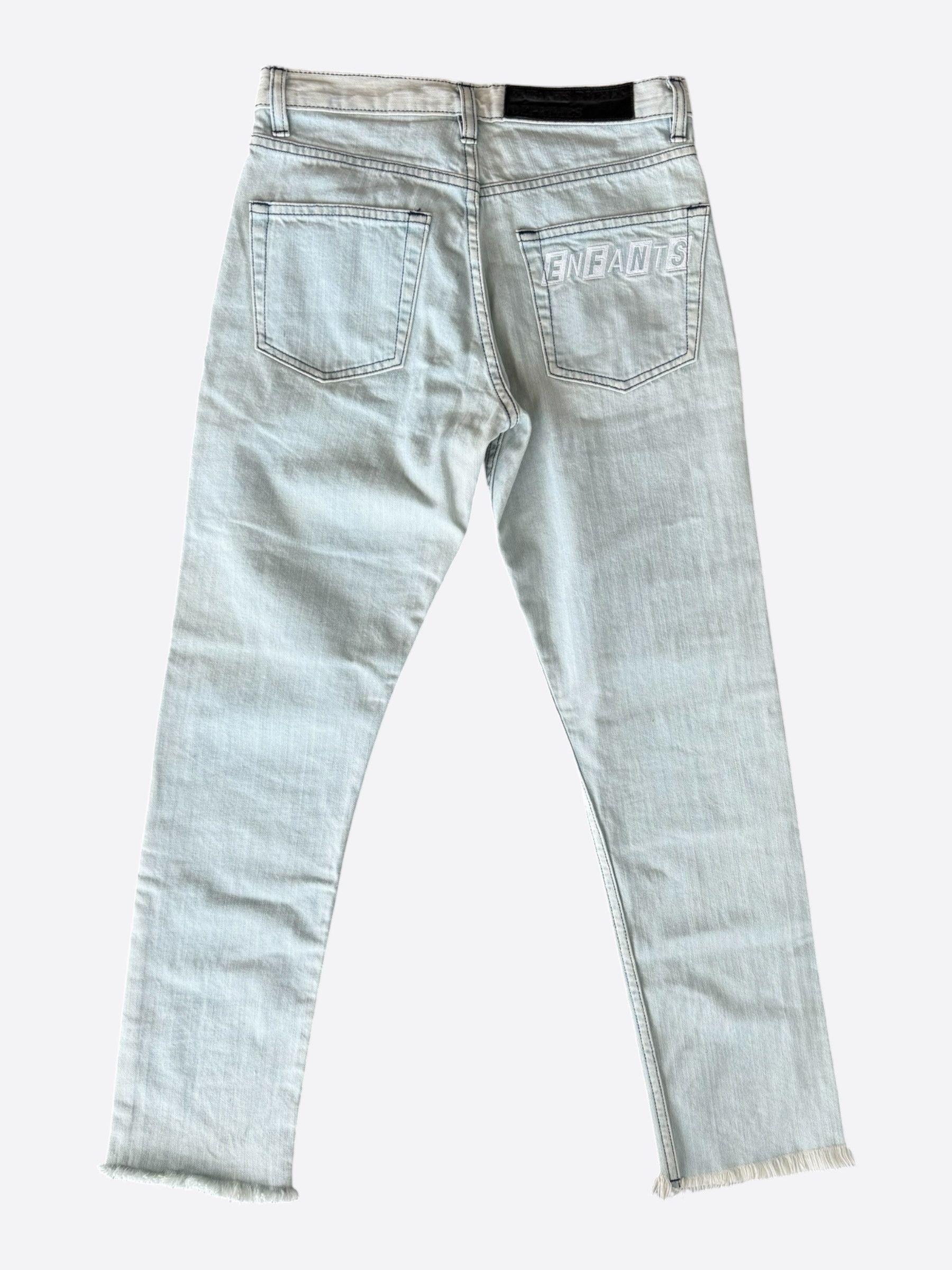 Enfants Riches Deprimes Enfants Riches Deprimes Light Blue Embroidered Logo Jeans Size US 30 / EU 46 - 2 Thumbnail