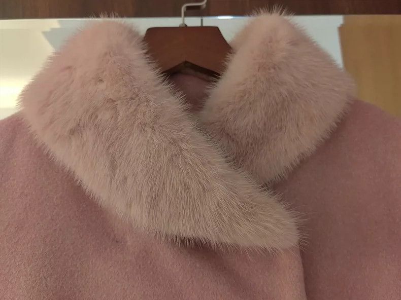 Max Mara Max Mara Pink Mink Collar Cape Coat Size S / US 4 / IT 40 - 7 Thumbnail