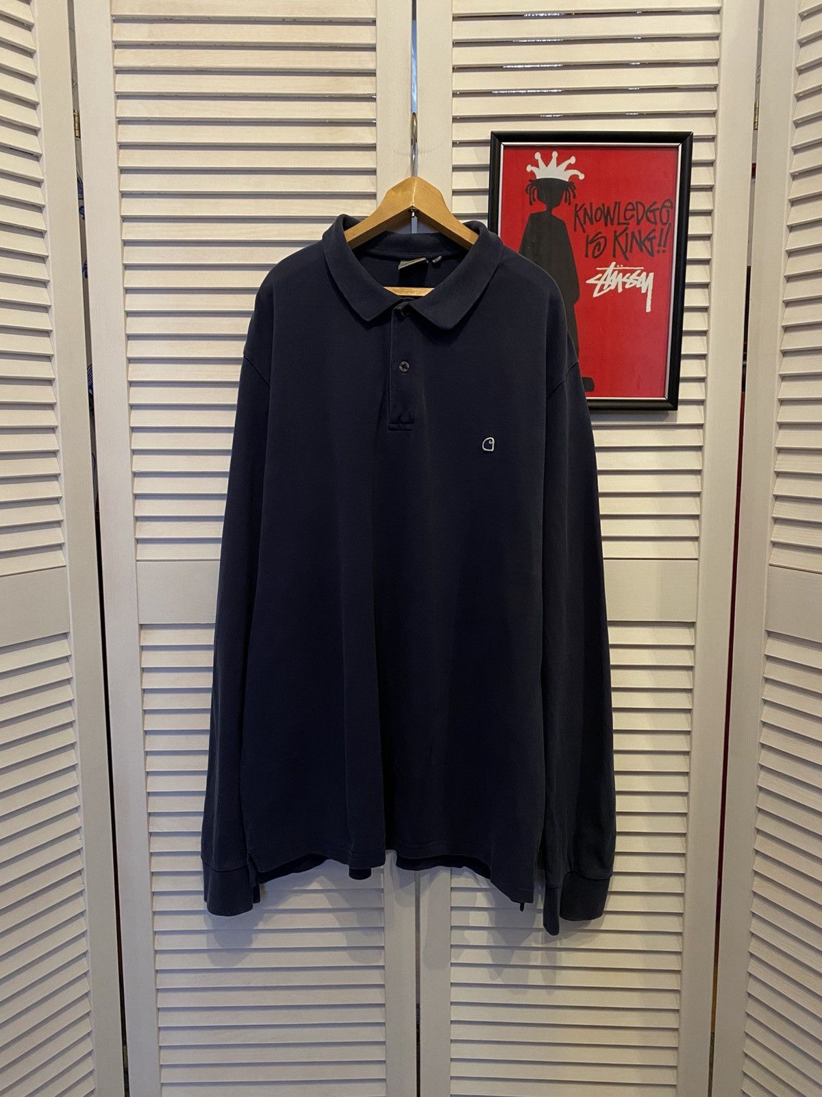 Carhartt Vintage Shirt Long Sleeve Carhartt Mini Logo Rugby Casual Size US XL / EU 56 / 4 - 1 Thumbnail