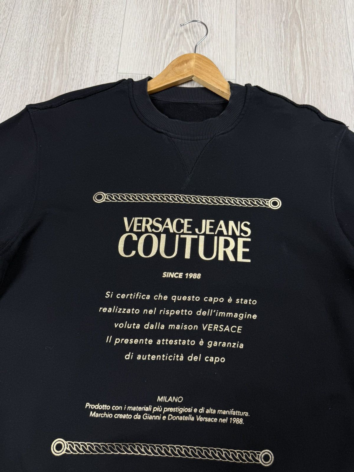 Versace Jeans Couture Versace Jeans Couture Big Logo Men's Crewneck Sweatshirt Size US S / EU 44-46 / 1 - 5 Thumbnail