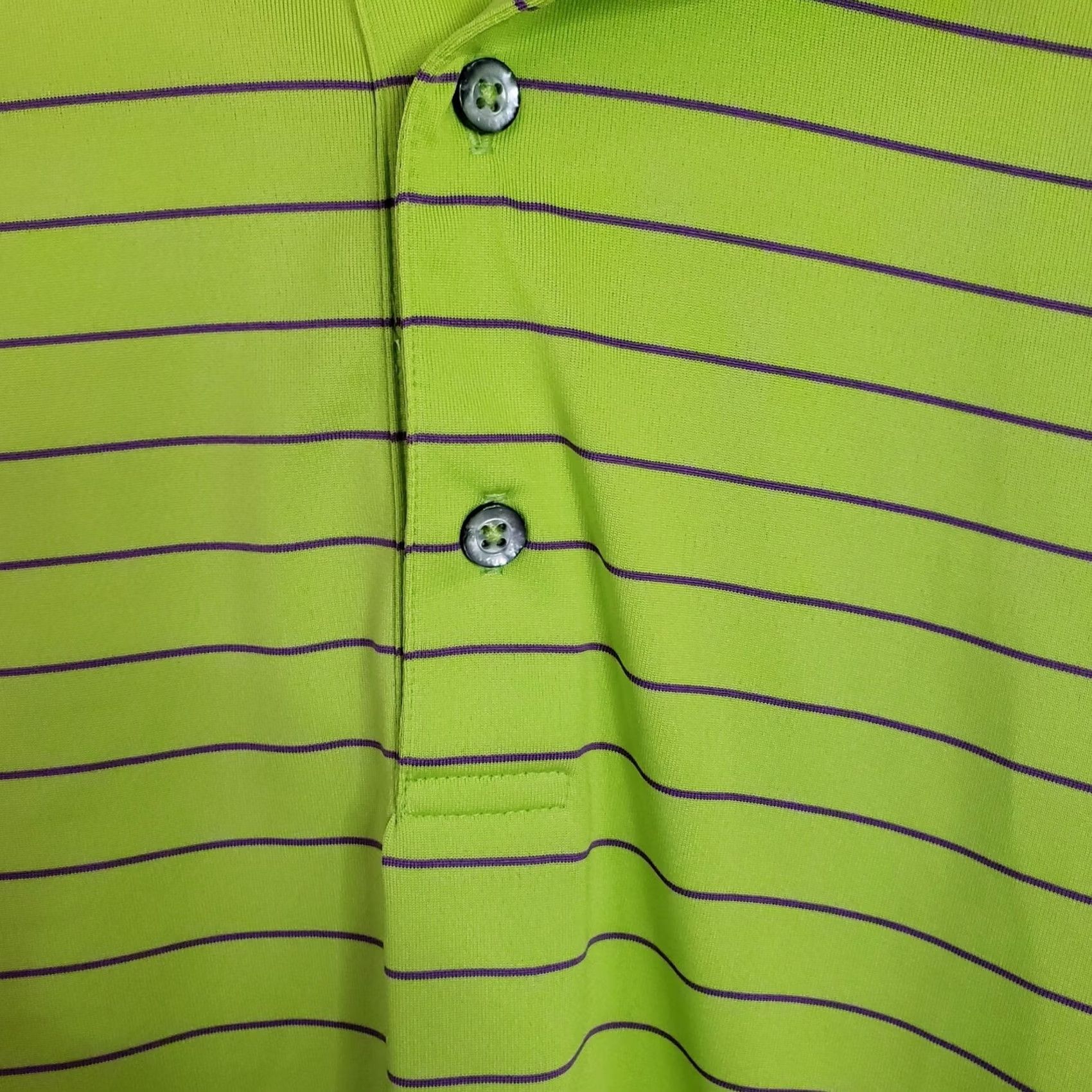 Vintage Donald Ross Golf Polo Shirt Green Size Medium Striped Quarter Button Up Mens Size US M / EU 48-50 / 2 - 5 Thumbnail