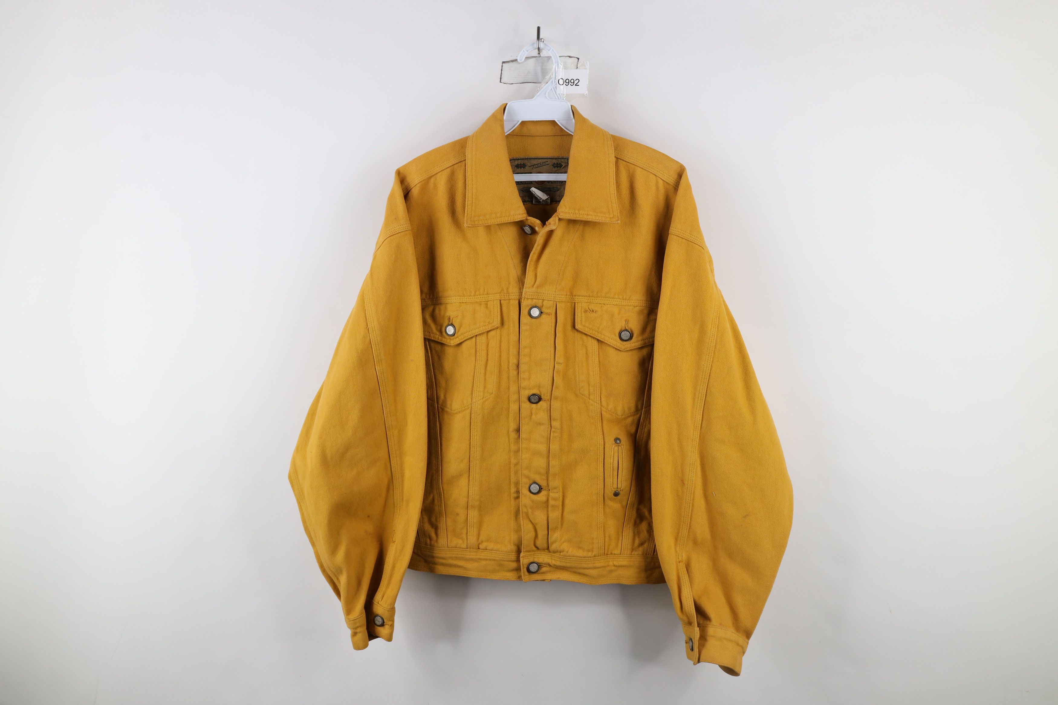 Vintage Vintage 90s Streetwear Pigment Dye Denim Trucker Jacket Size US M / EU 48-50 / 2 - 1 Thumbnail