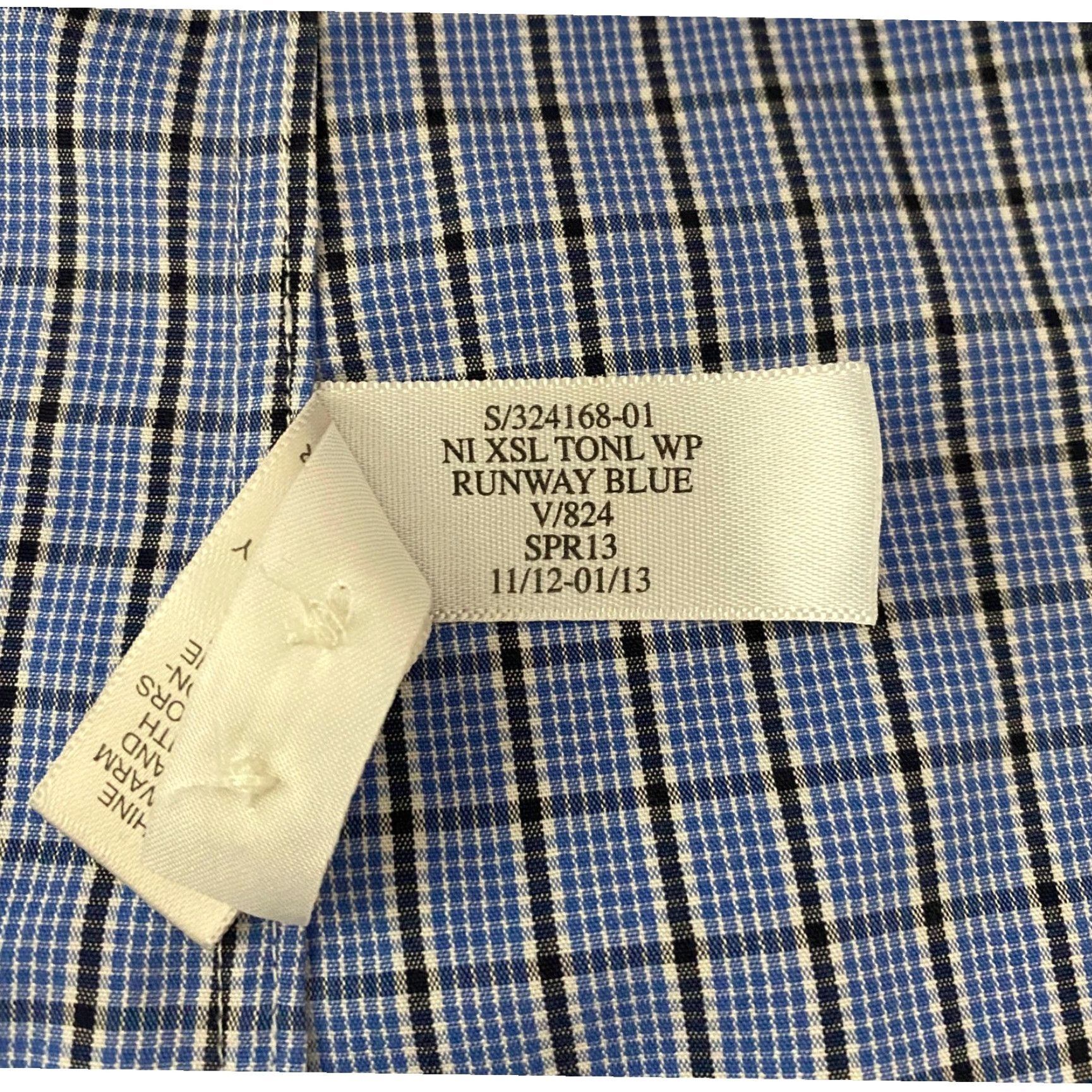Banana Republic Banana Republic Shirt Dress Shirt Men L Blue Check Button-Down Slim Fit Casual, Business Size US L / EU 52-54 / 3 - 6 Thumbnail