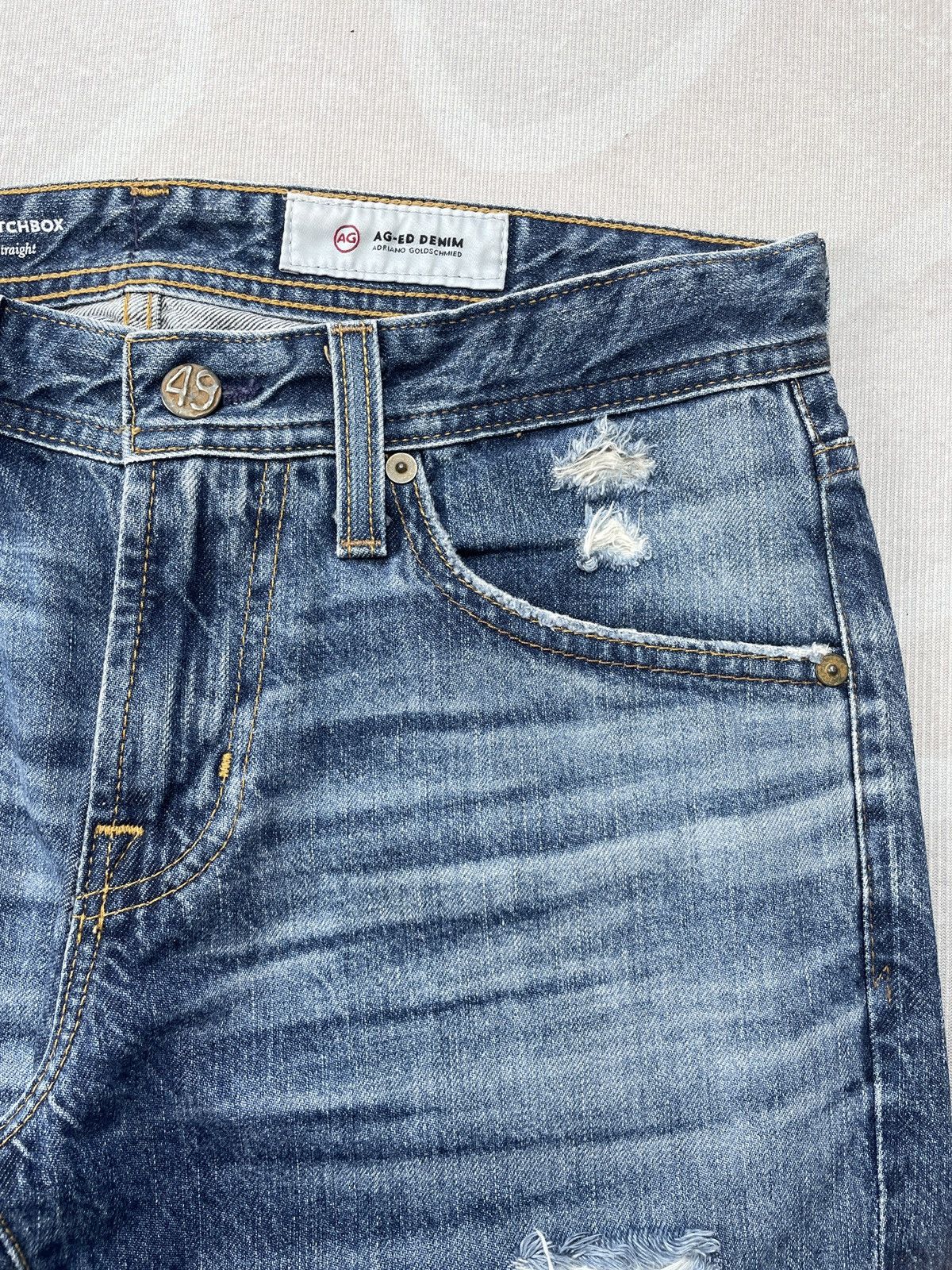 AG Adriano Goldschmied ADRIANO GOLDSCHMIED SLIM STRAIGHT JEANS Size US 30 / EU 46 - 4 Thumbnail
