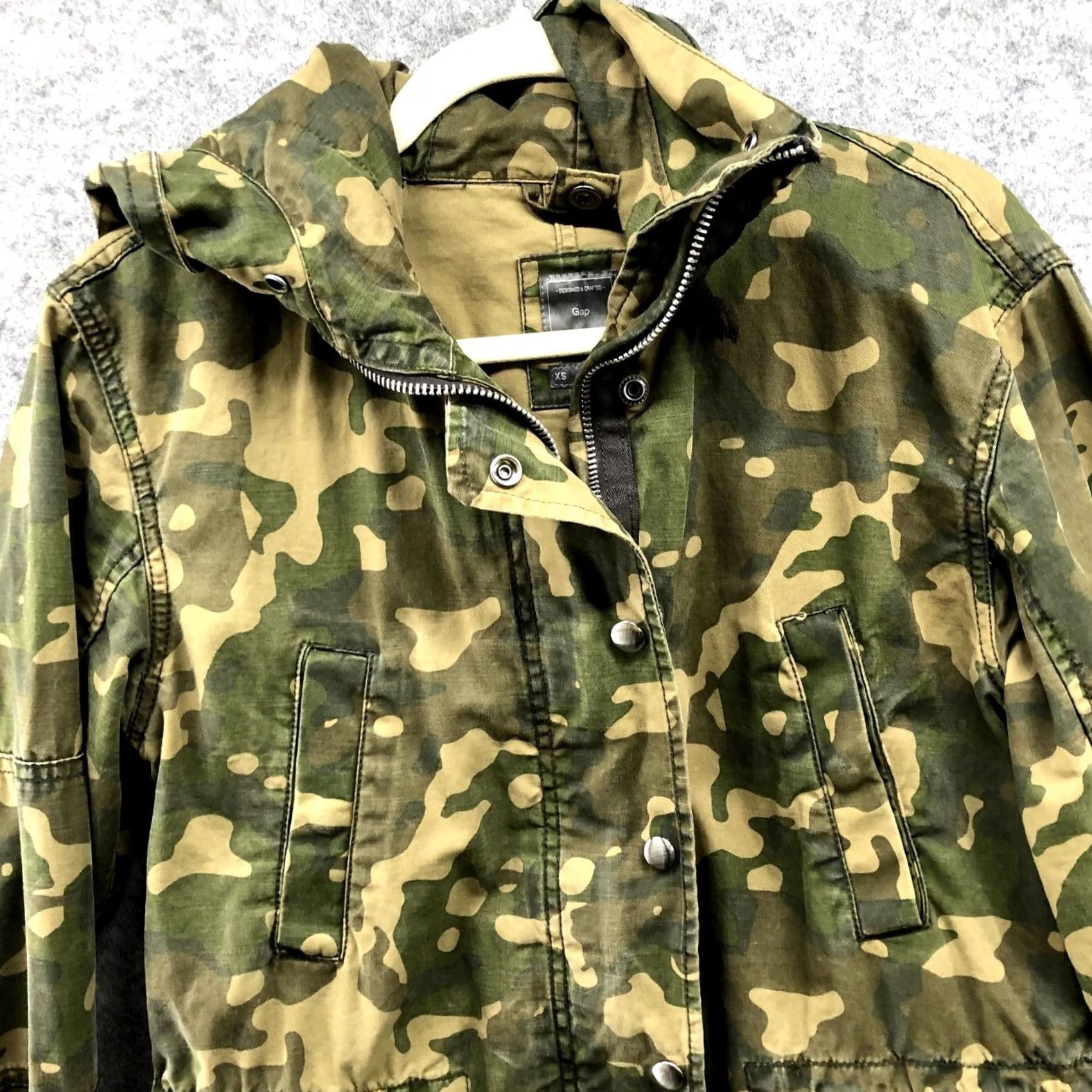 Gap GAP Camo Utility Jacket Womens XS Outdoors Canvas Mid Length Size XS / US 0-2 / IT 36-38 - 3 Thumbnail