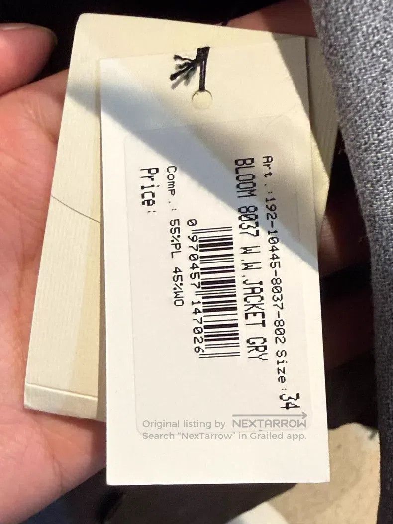 Dries Van Noten Dries Van Noten SIZE:34 Grey Shoulder-padded Blazer Size S / US 4 / IT 40 - 5 Thumbnail