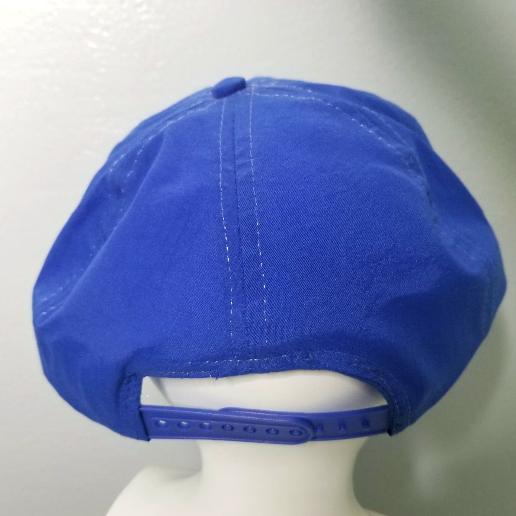 Vintage VINTAGE Vigoro Seeds Bright Blue Trucker Farm Nylon Hat Snapback Dad Cap Size ONE SIZE - 3 Thumbnail