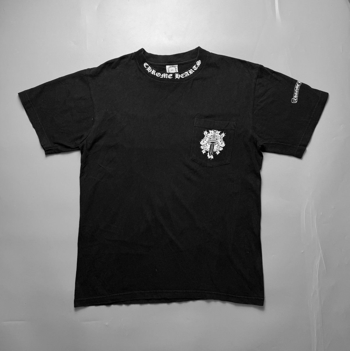 Pre-owned Chrome Hearts X Vintage Chrome Hearts “fuck You” Neck Script Tee In Black