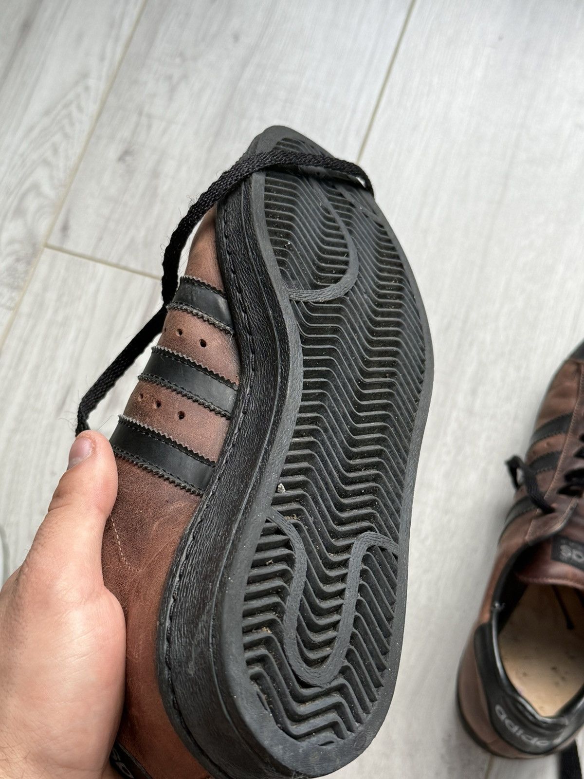 Adidas Vintage Adidas Superstar sneakers 1991 shoes Mede in Hungary Size US 8.5 / EU 41-42 - 11 Thumbnail