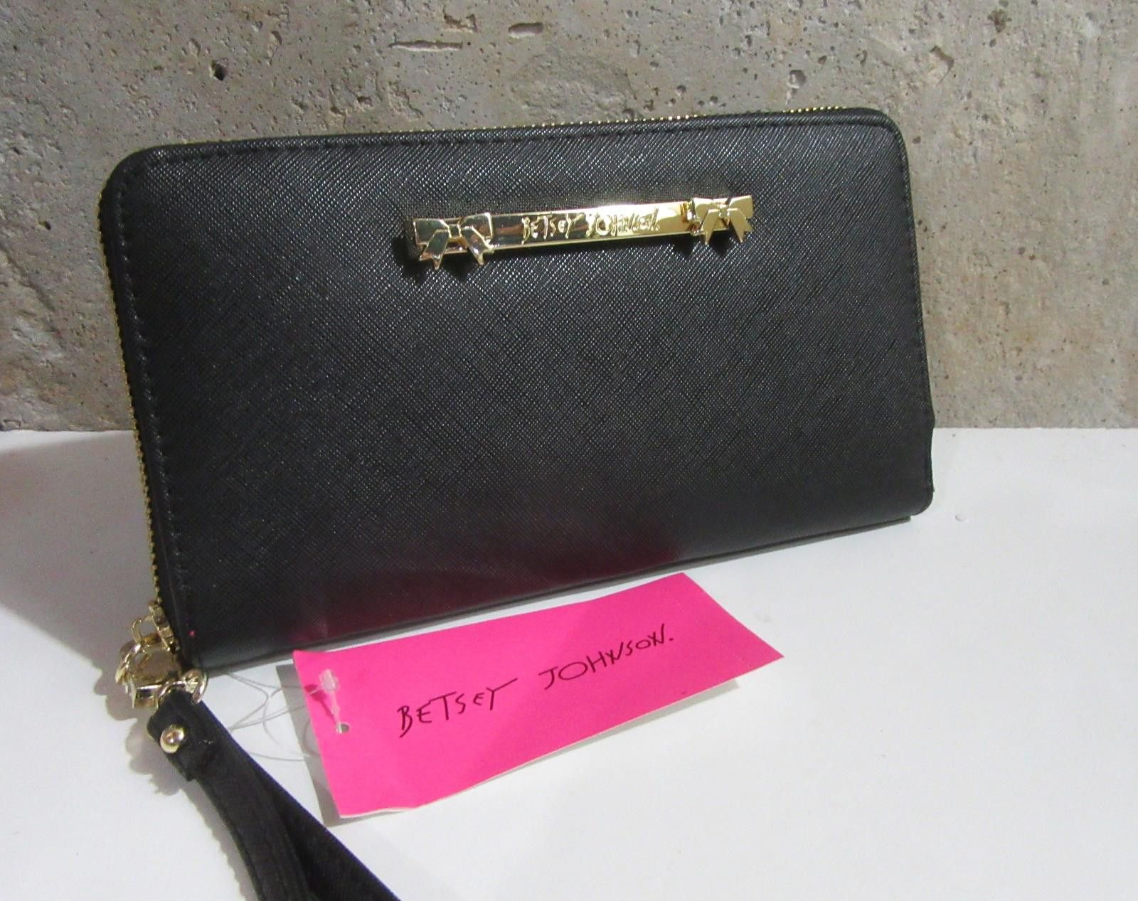 Other Betsey Johnson Zip Around Wallet Black NWT Size ONE SIZE - 5 Thumbnail