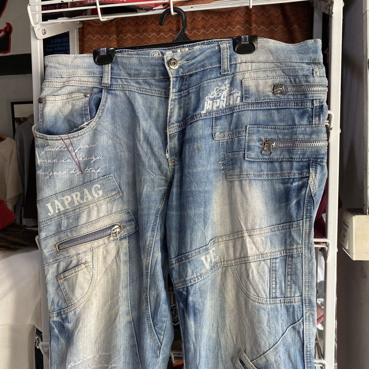 Japanese Brand Japrag denim jeans by Japanese designer Okishama Samoko Size US 38 / EU 54 - 3 Thumbnail