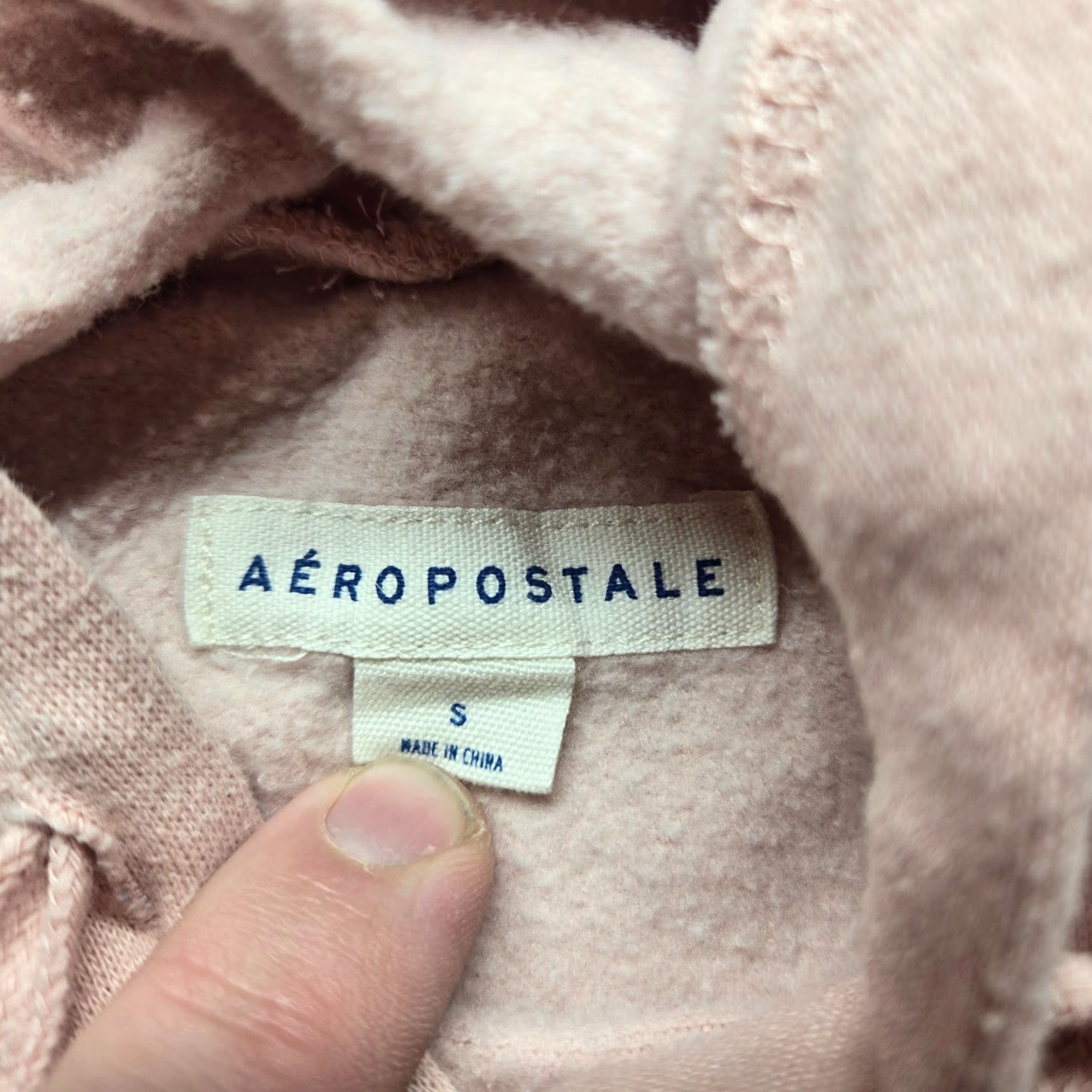 Vintage Aéropostale Sweater Pink Hoodie Pullover Sweatshirt Pocket Adult Women's S Small Crew Zip Knit Logo Raglan Sleeve Fall Winter Womens Size S / US 4 / IT 40 - 3 Thumbnail