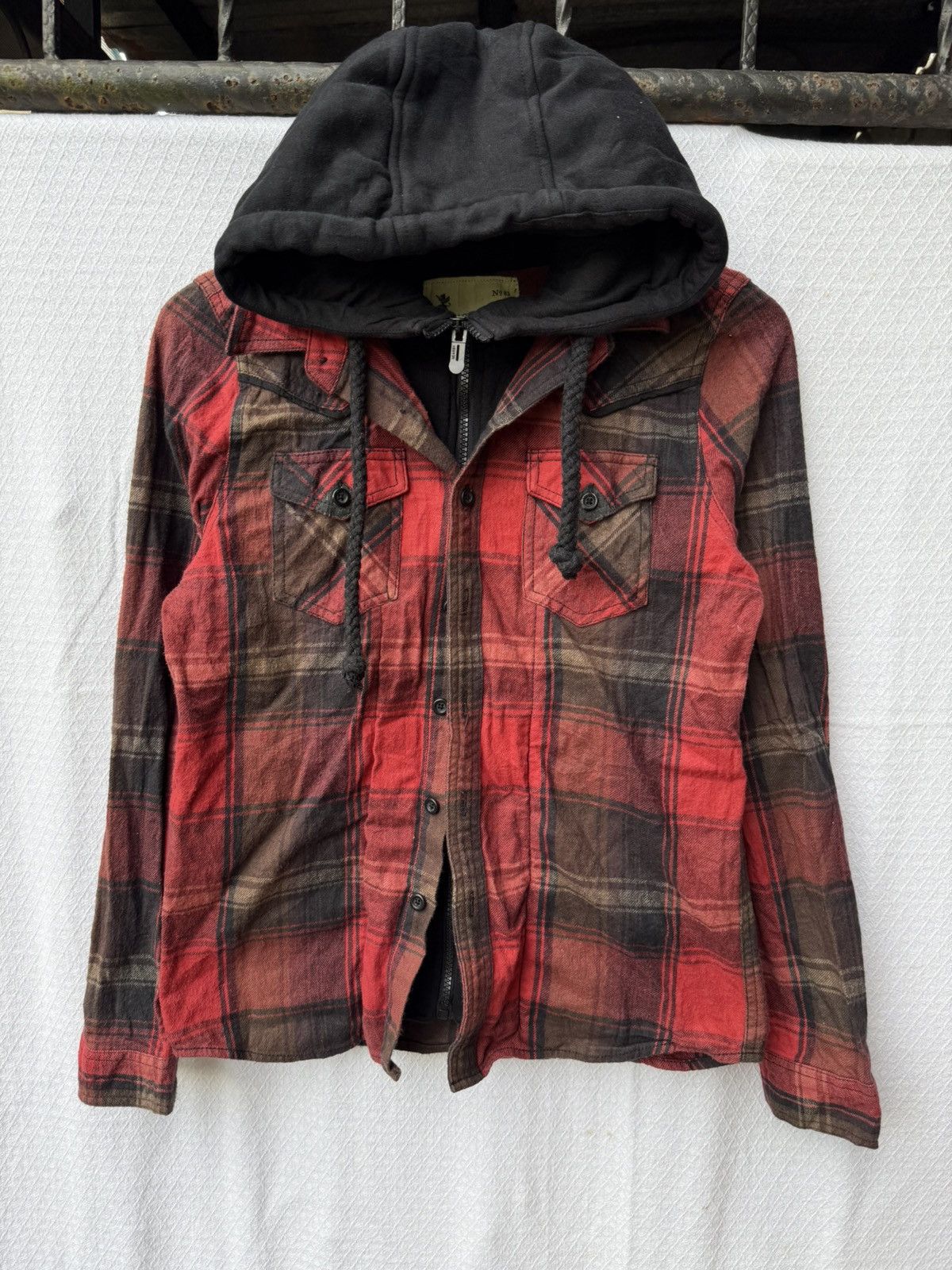 Hysteric Glamour Double Layer Japanese Style Hoodie Zip Button Shirt Size US M / EU 48-50 / 2 - 1 Thumbnail