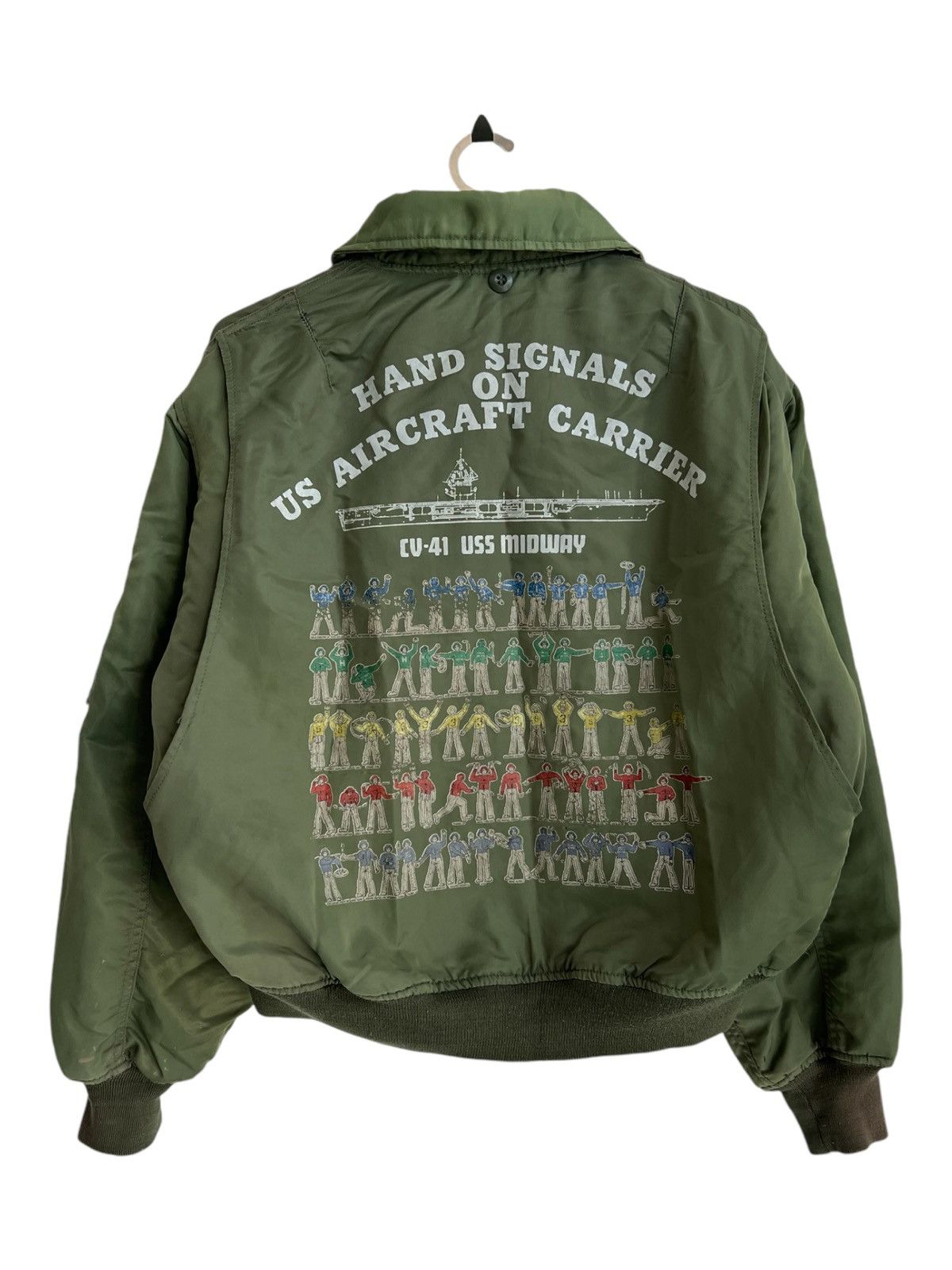 Alpha Industries × Vintage Vintage Alpha Hand Signal US Aircraft Carrier CWU 45 Bomber Size US M / EU 48-50 / 2 - 1 Thumbnail