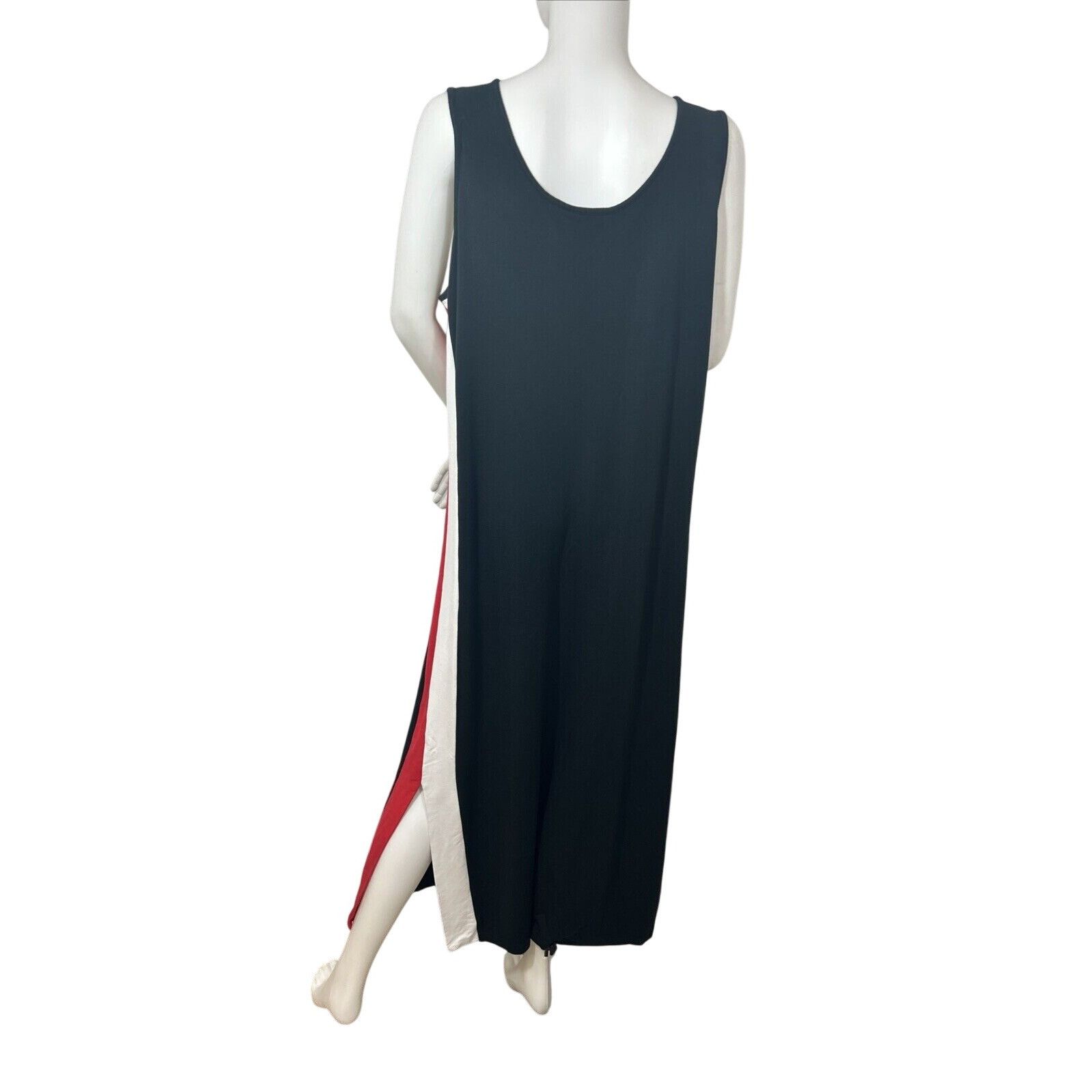 Other Attitudes by Renee Beach Dress XL Black Red White Colorblock Size XL / US 12-14 / IT 48-50 - 3 Thumbnail