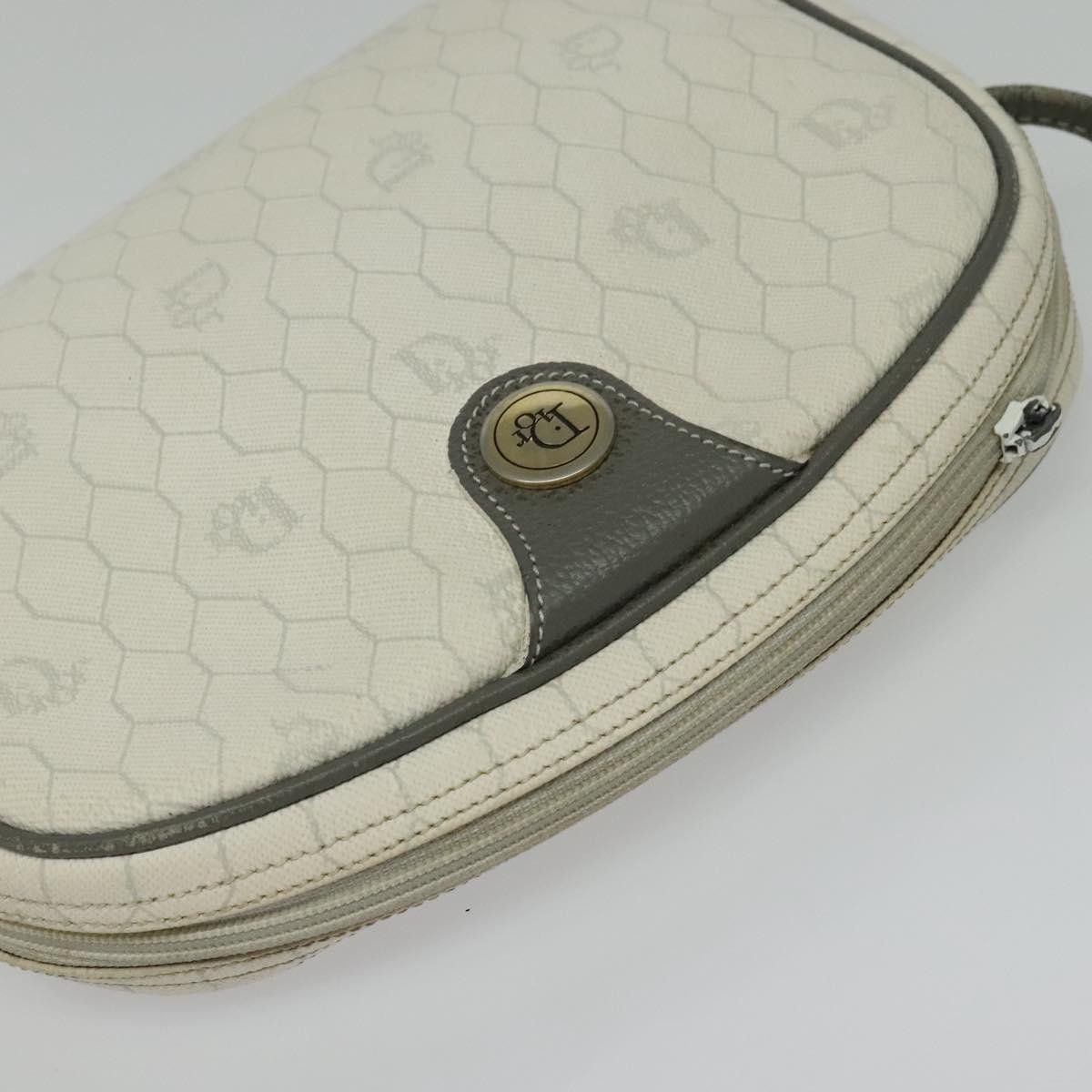 Dior DIOR Honeycomb Canvas Shoulder Bag Pvc White Gold Size ONE SIZE - 6 Thumbnail