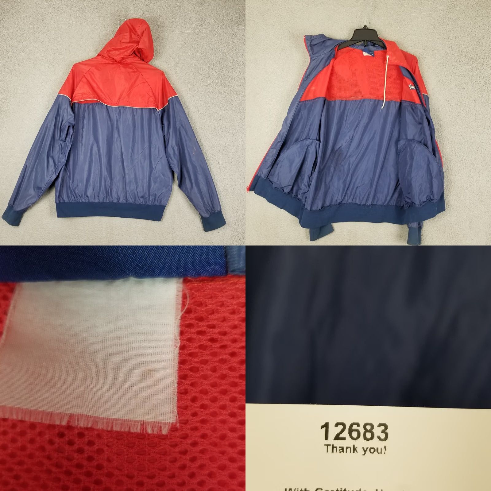 Nike VINTAGE Nike Windrunner Jacket XL Blue Reflective Windrunner 80s Mens Size US XL / EU 56 / 4 - 8 Thumbnail