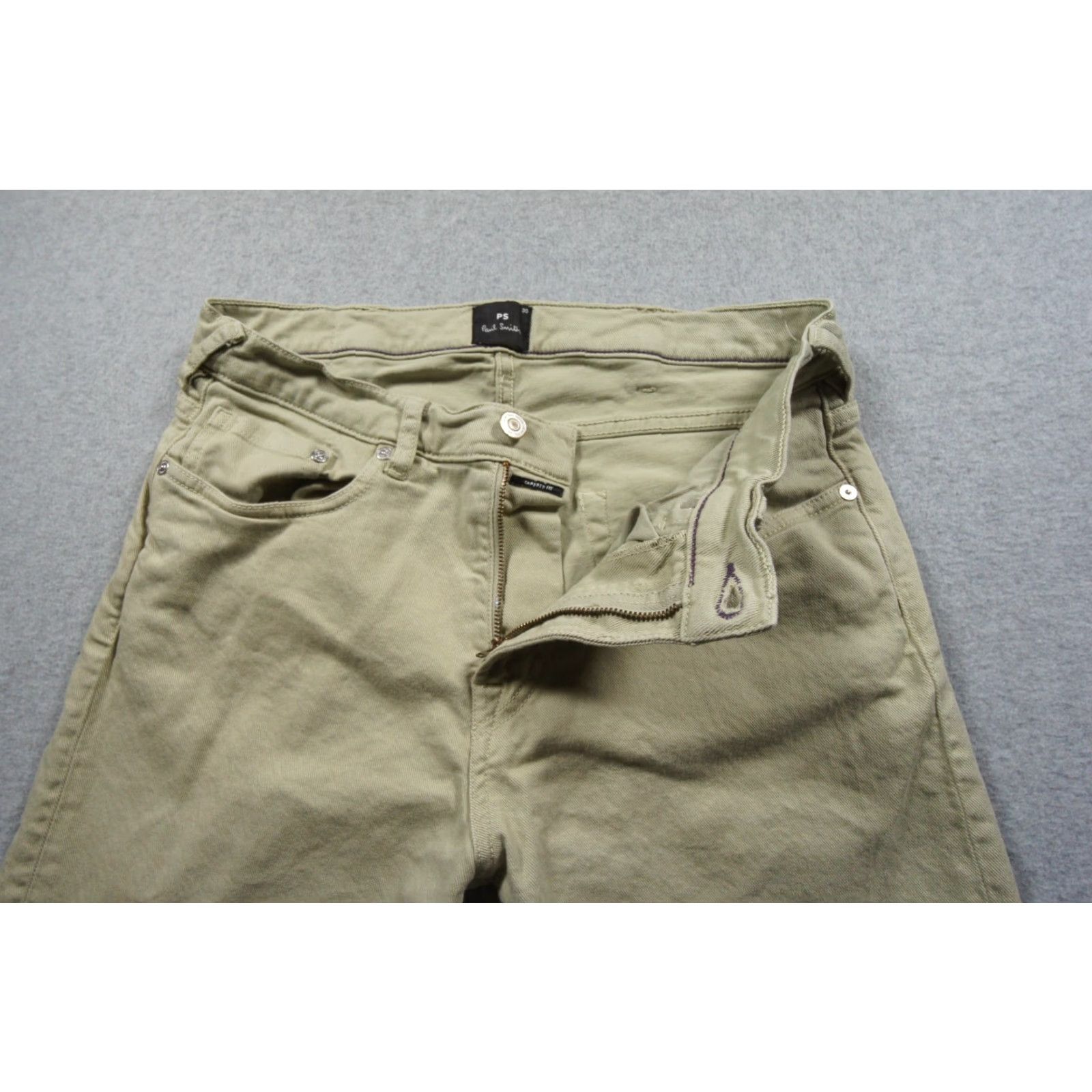 Paul Smith Paul Smith Jeans Mens 30x32 Green Denim Tapered Fit Stretch Casual Adult Pants Size US 30 / EU 46 - 4 Thumbnail