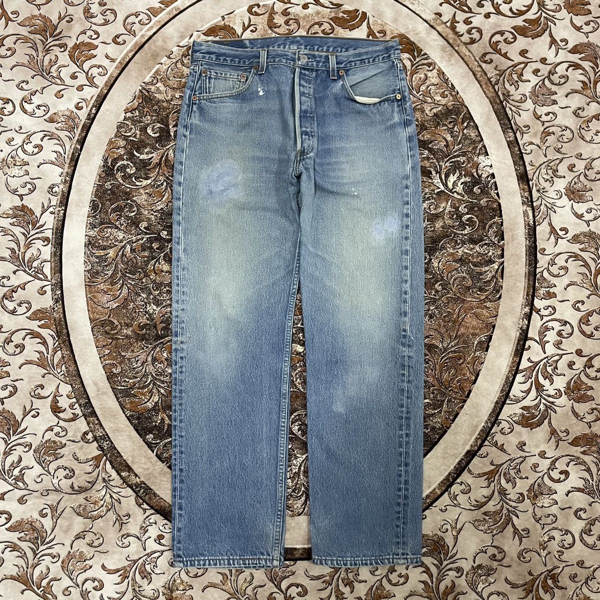 Levi's Vintage Clothing 🔥Vintage Levis 501 XX Stoned Washed Distress Denim Jeans Size US 34 / EU 50 - 1 Thumbnail