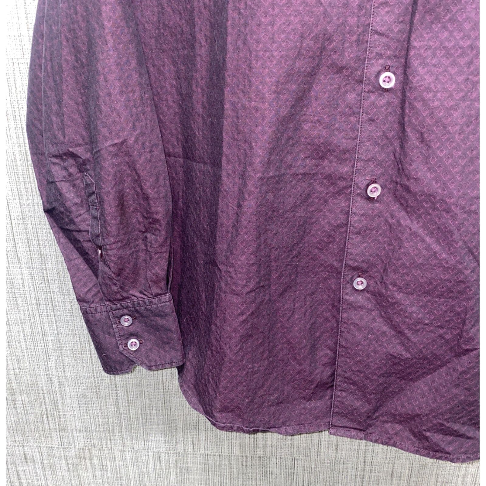 Robert Graham Robert Graham Shirt Mens Long Sleeve Button-Front Collared Purple Size M Size US M / EU 48-50 / 2 - 4 Thumbnail
