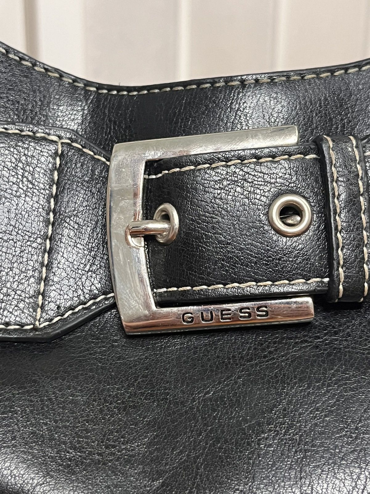 Guess × Vintage Vintage Guess Black Leather Mini Shoulder Bag Size ONE SIZE - 2 Thumbnail
