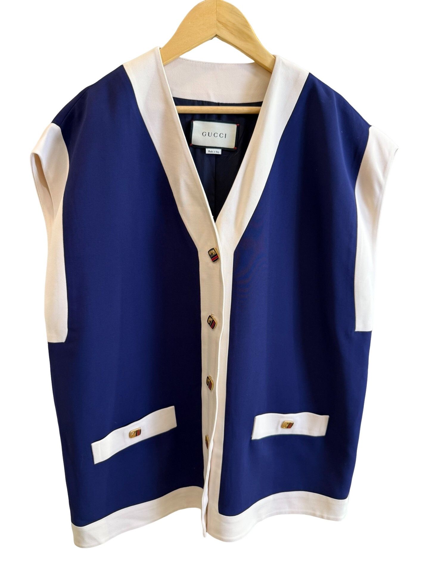 Gucci Gucci Colorblock Logo Button Vest Size IT 38 Size XS / US 0-2 / IT 36-38 - 1 Thumbnail