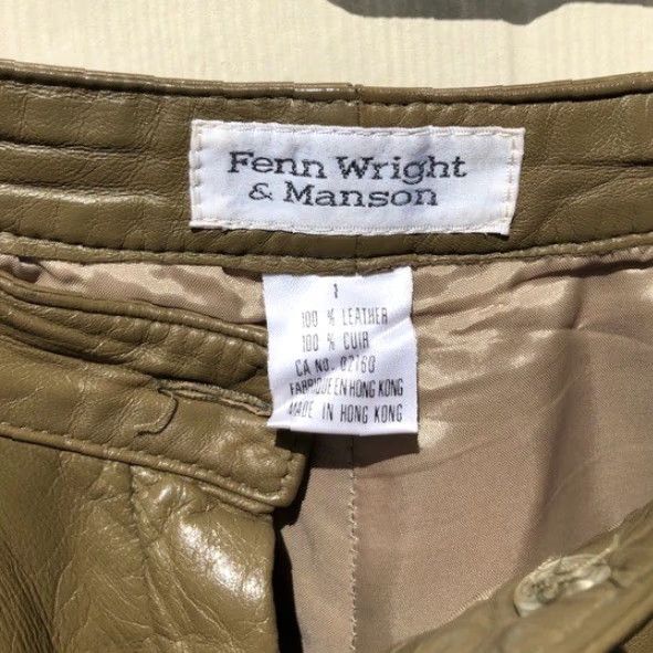 Vintage VINTAGE Fenn Wright Manson Leather Harem Pant Capri Pants XS 70s 24.5” Waist Leather Pleated Pockets Lace-up Zipper 100% Front Pockets Mens Womens? Size 26" / US 2 / IT 38 - 6 Thumbnail