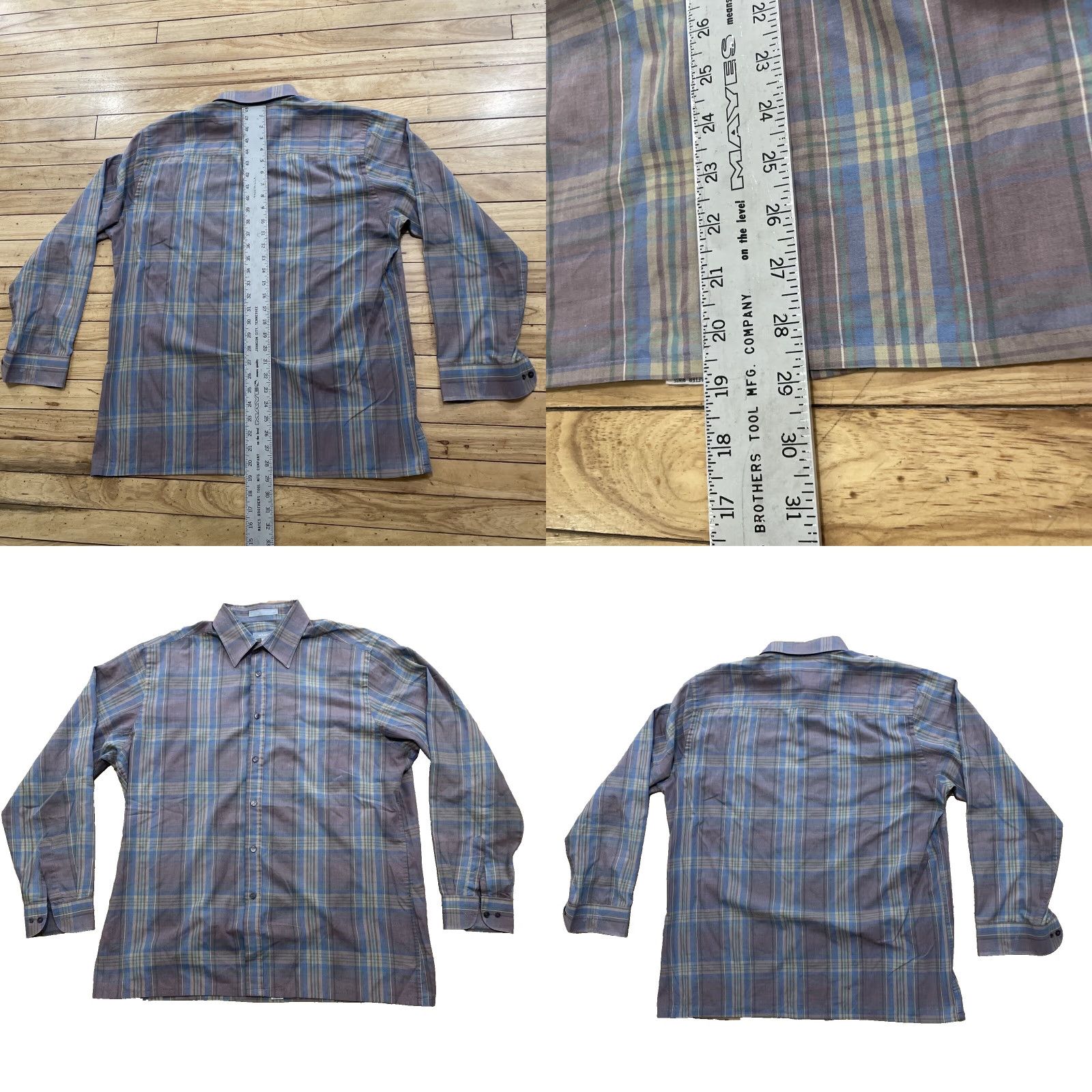 Vintage VINTAGE Roland Button-Up Shirt Men XL Plum Purple Plaid Retro fade Grunge XL Size US XL / EU 56 / 4 - 8 Thumbnail