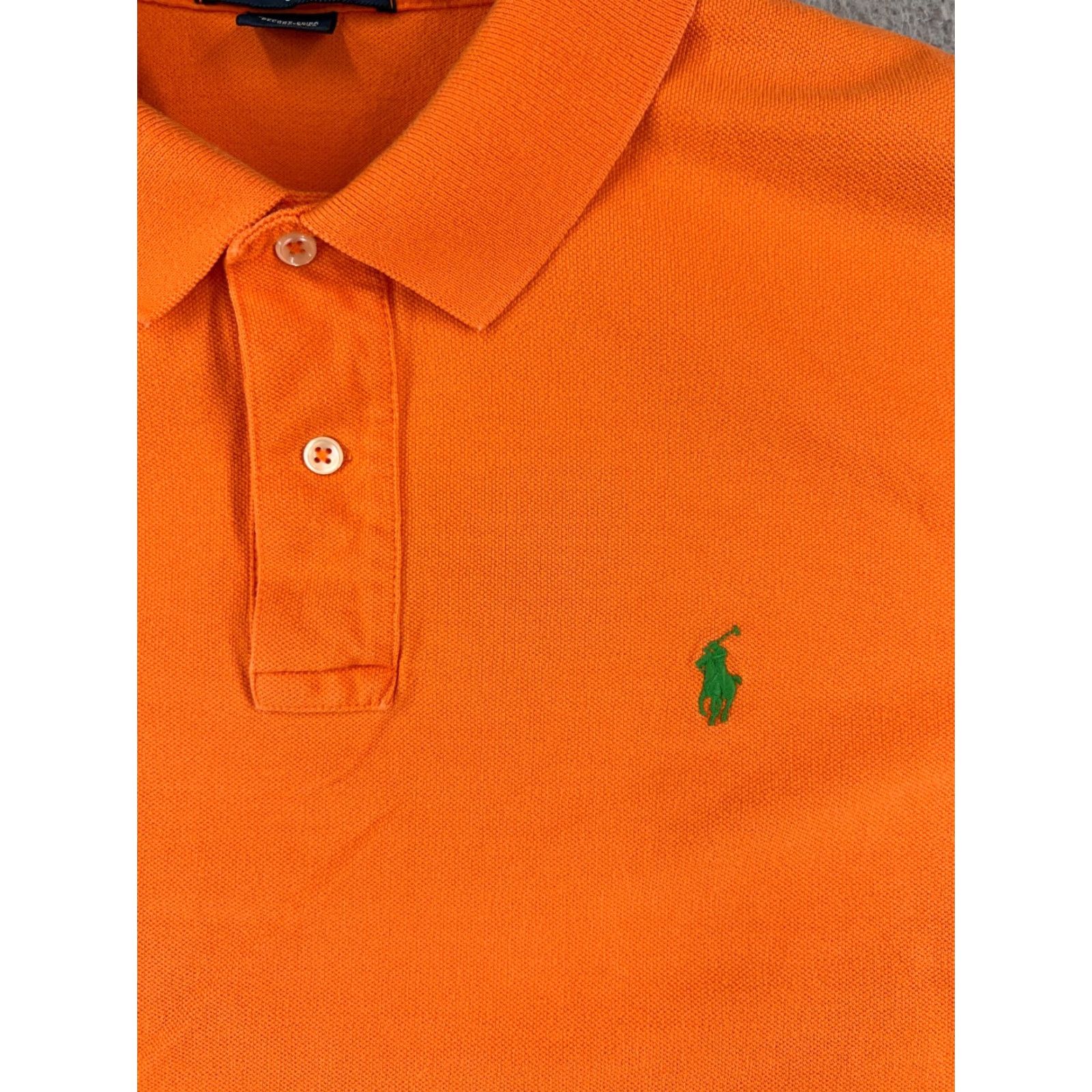 Ralph Lauren VINTAGE Ralph Lauren Polo Shirt XL Orange Striped Cotton Short Sleeve Casual Mens Size US XL / EU 56 / 4 - 6 Thumbnail