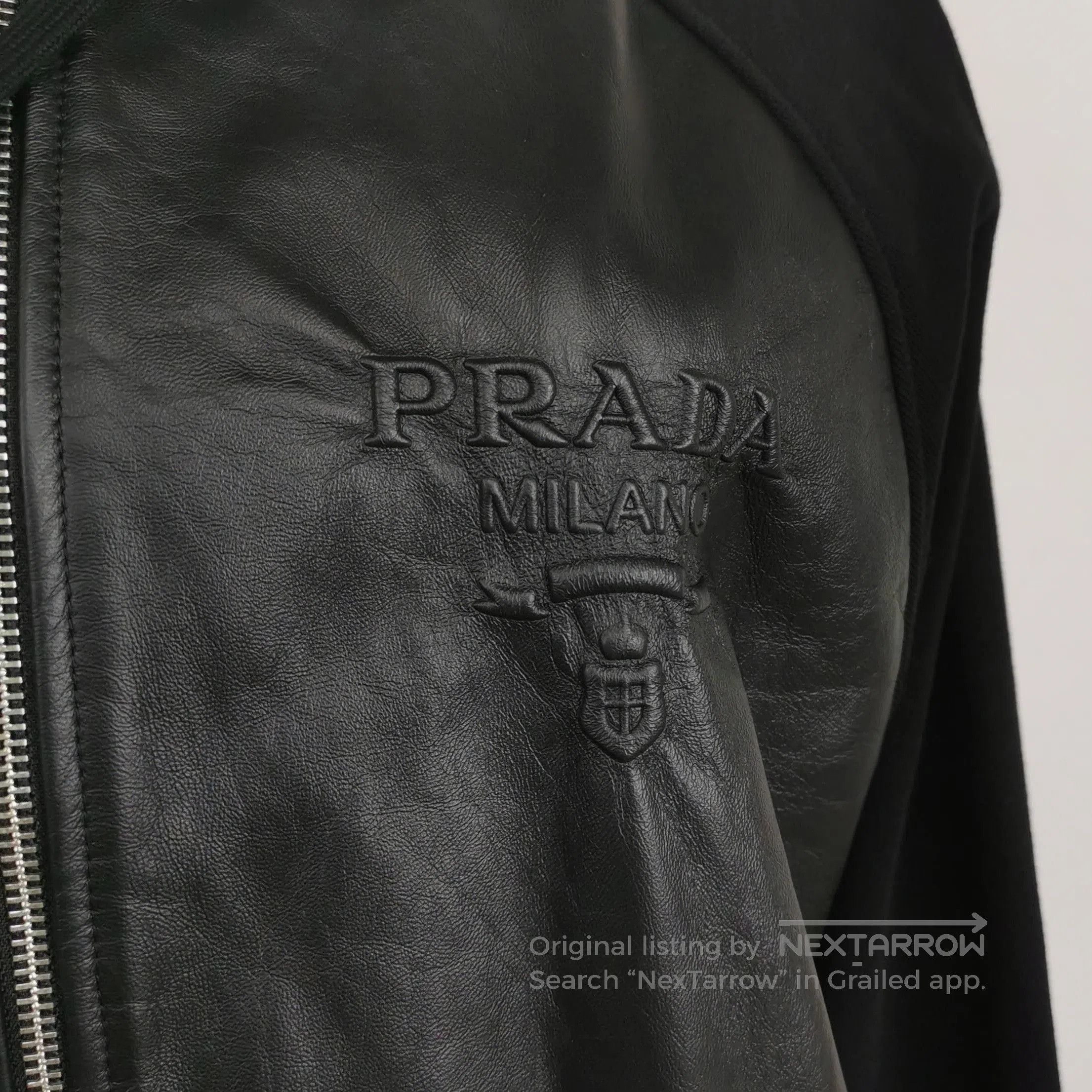 Prada Prada Hooded Jacket with Leather and Cotton Blend . Size US L / EU 52-54 / 3 - 2 Thumbnail