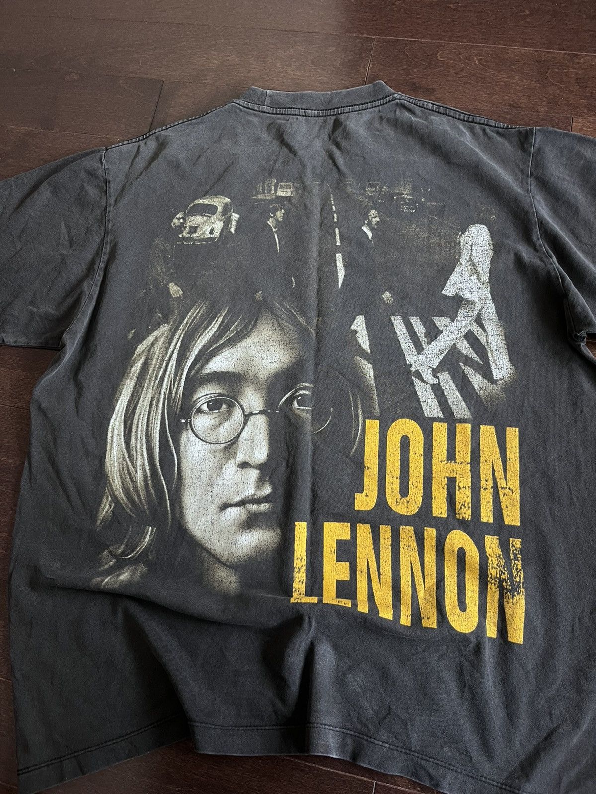 Other Vintage John Lennon Beatles Abbey Road Distressed Band Shirt Size US L / EU 52-54 / 3 - 4 Thumbnail