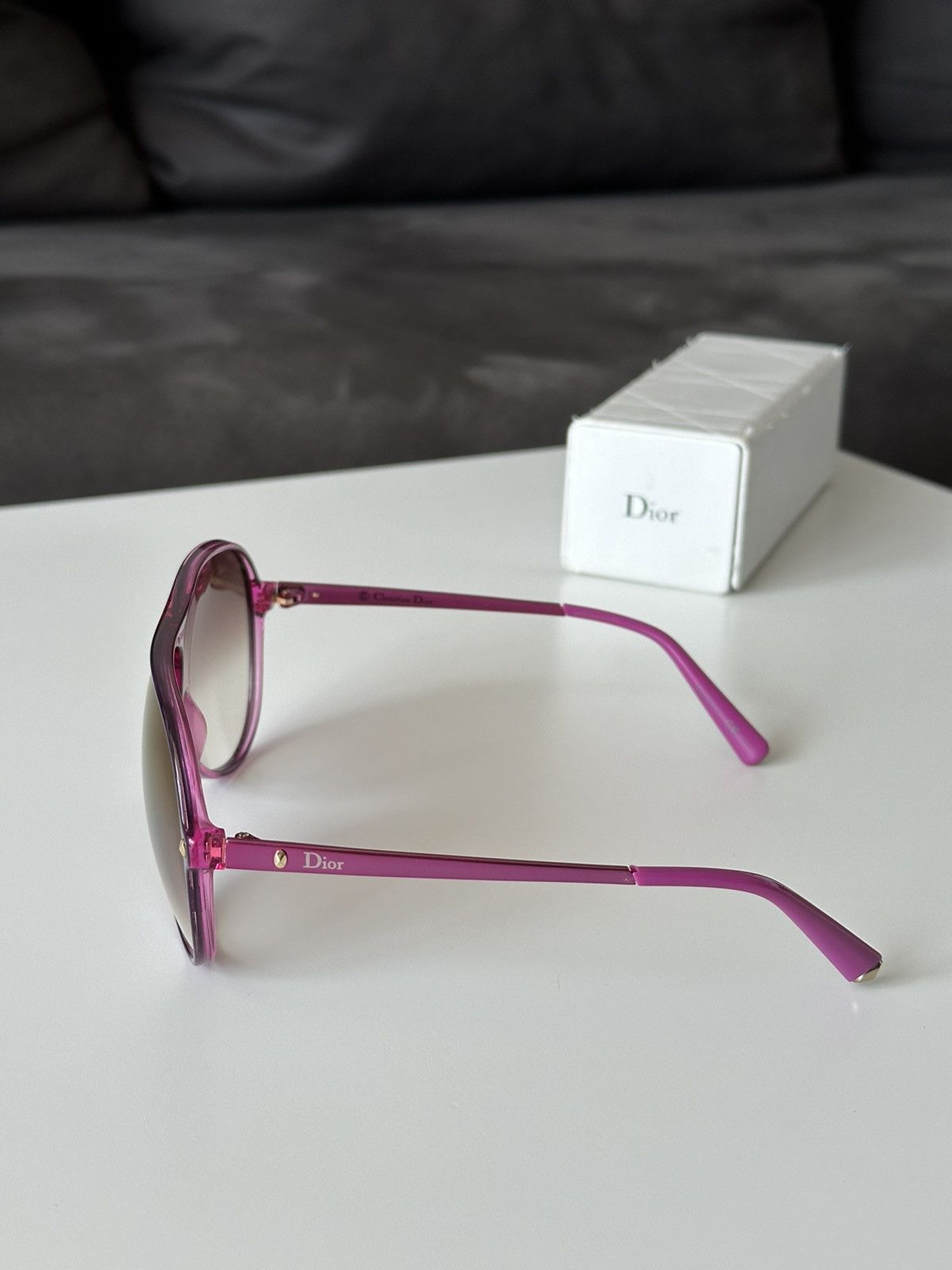 Dior DIOR Tahuata Les Marquises Pink Purple Aviator Sunglasses Size ONE SIZE - 2 Thumbnail