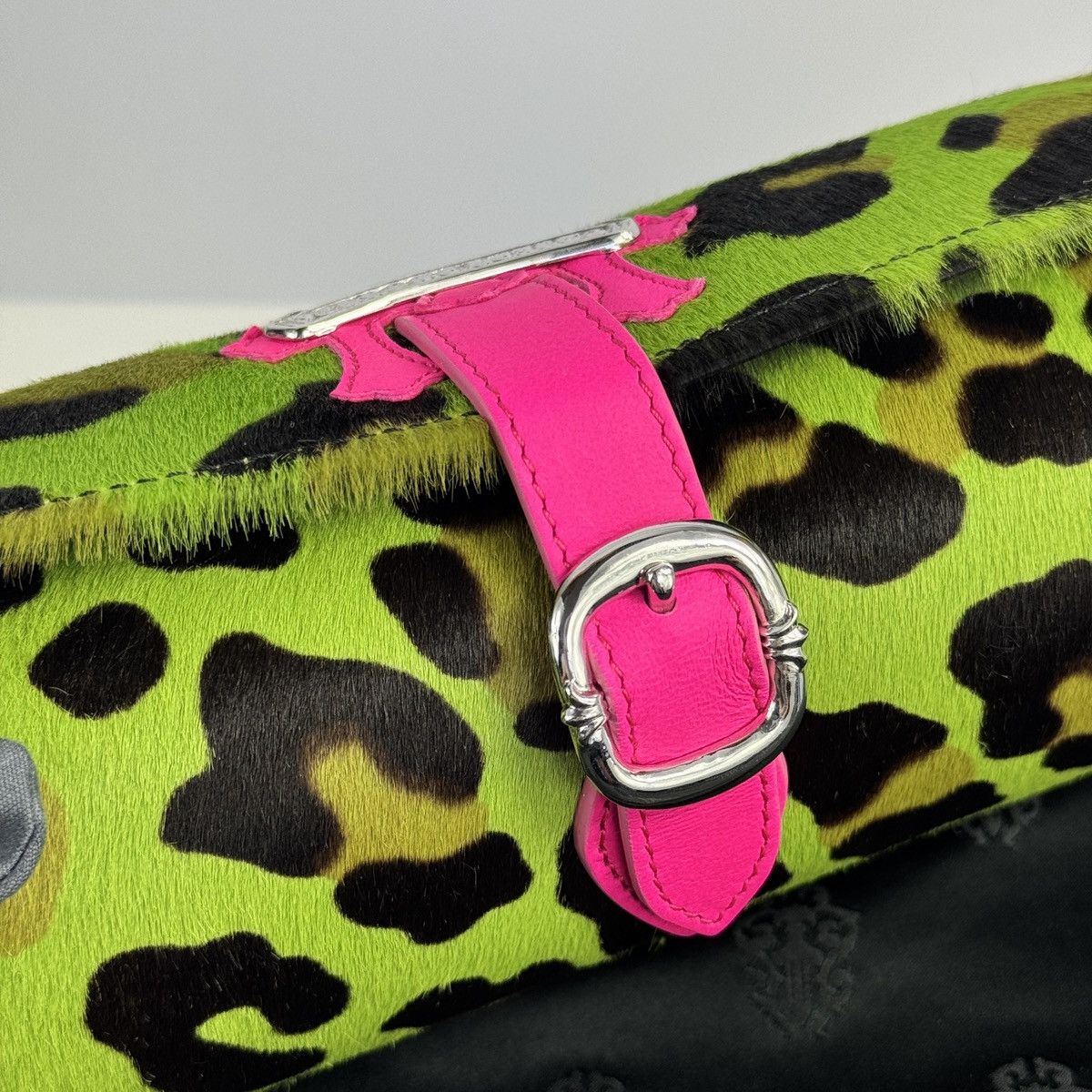 Chrome Hearts PONY HAIR WATCH ROLE WITH PINK LEATHER CROSSES Size ONE SIZE - 6 Thumbnail