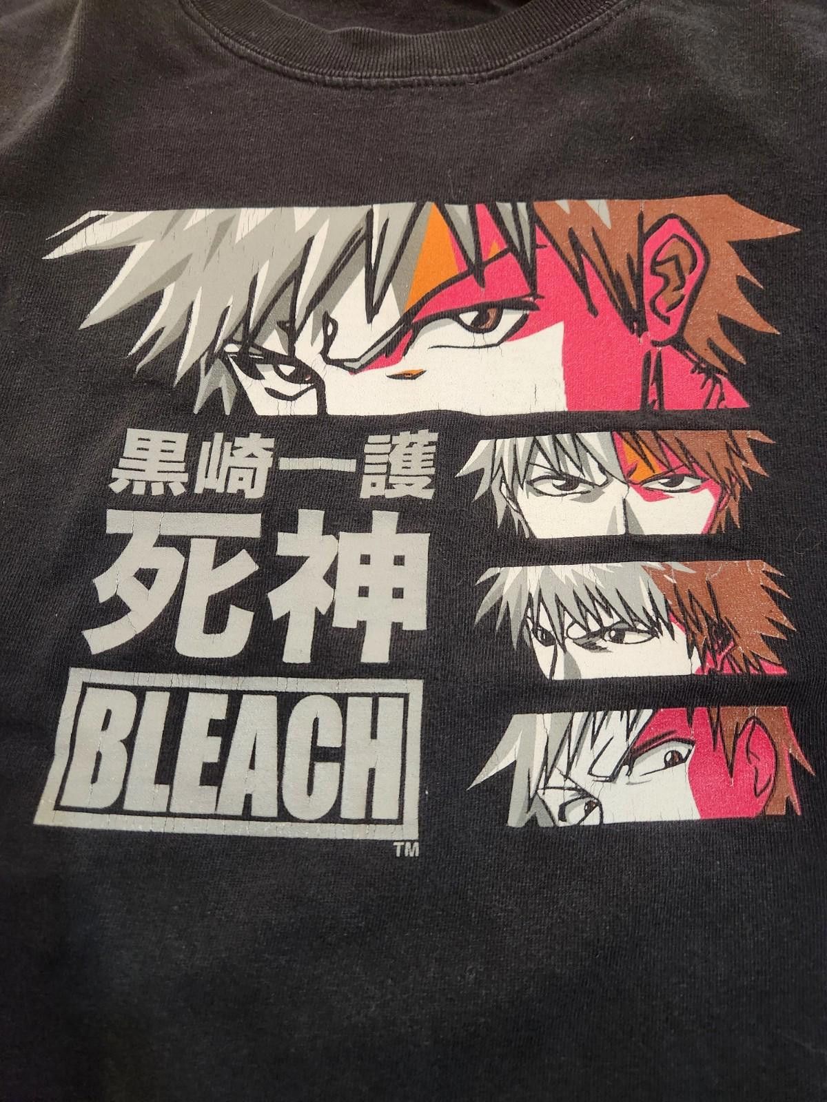 Designer RARE Vintage Bleach Ichigo Faces T-Shirt Black Mens XL Size US XL / EU 56 / 4 - 2 Thumbnail