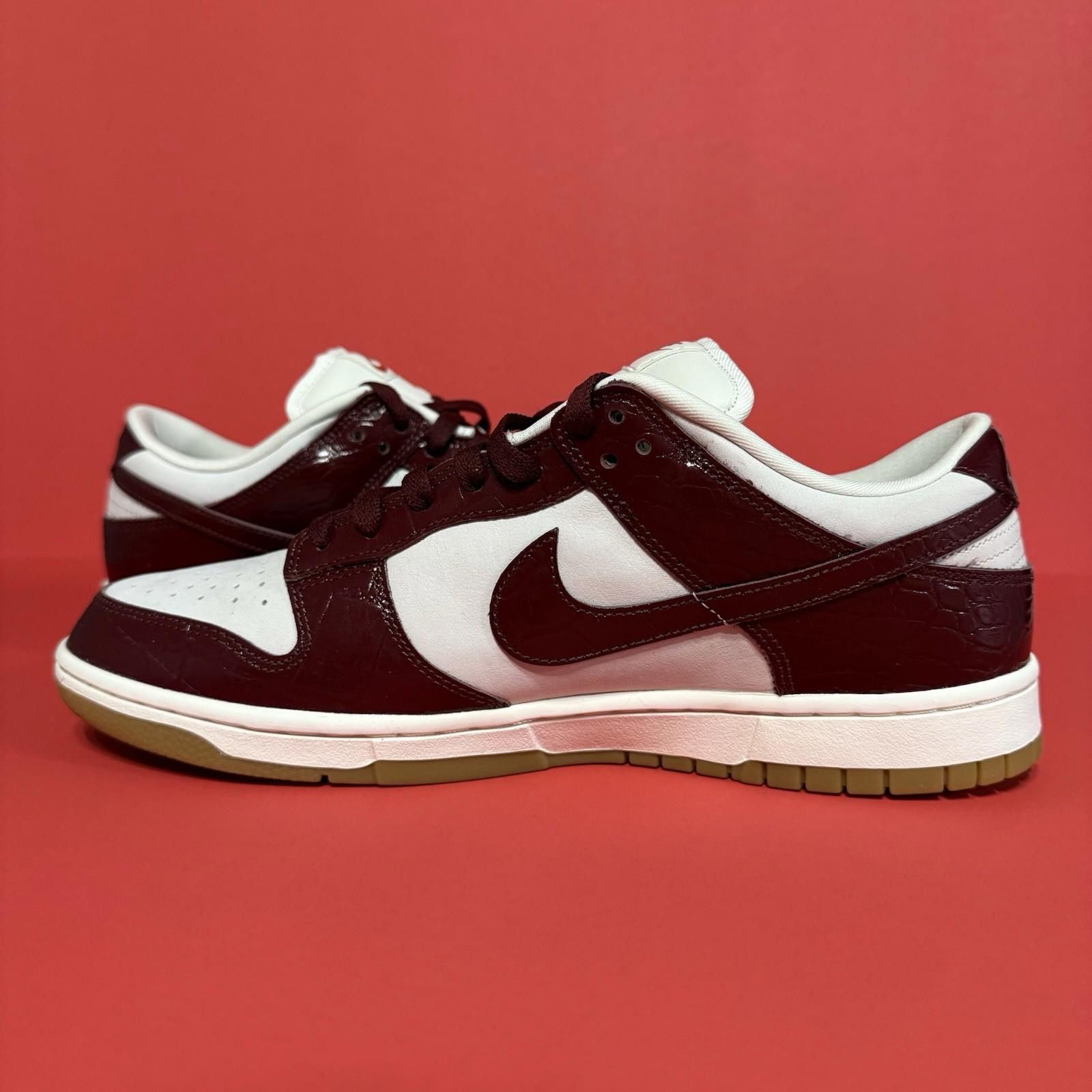 Nike Nike Dunk LX Team Red Croc Shoes FJ2260-004 W 12.5 / 11 M Size US 12 / IT 42 - 2 Thumbnail